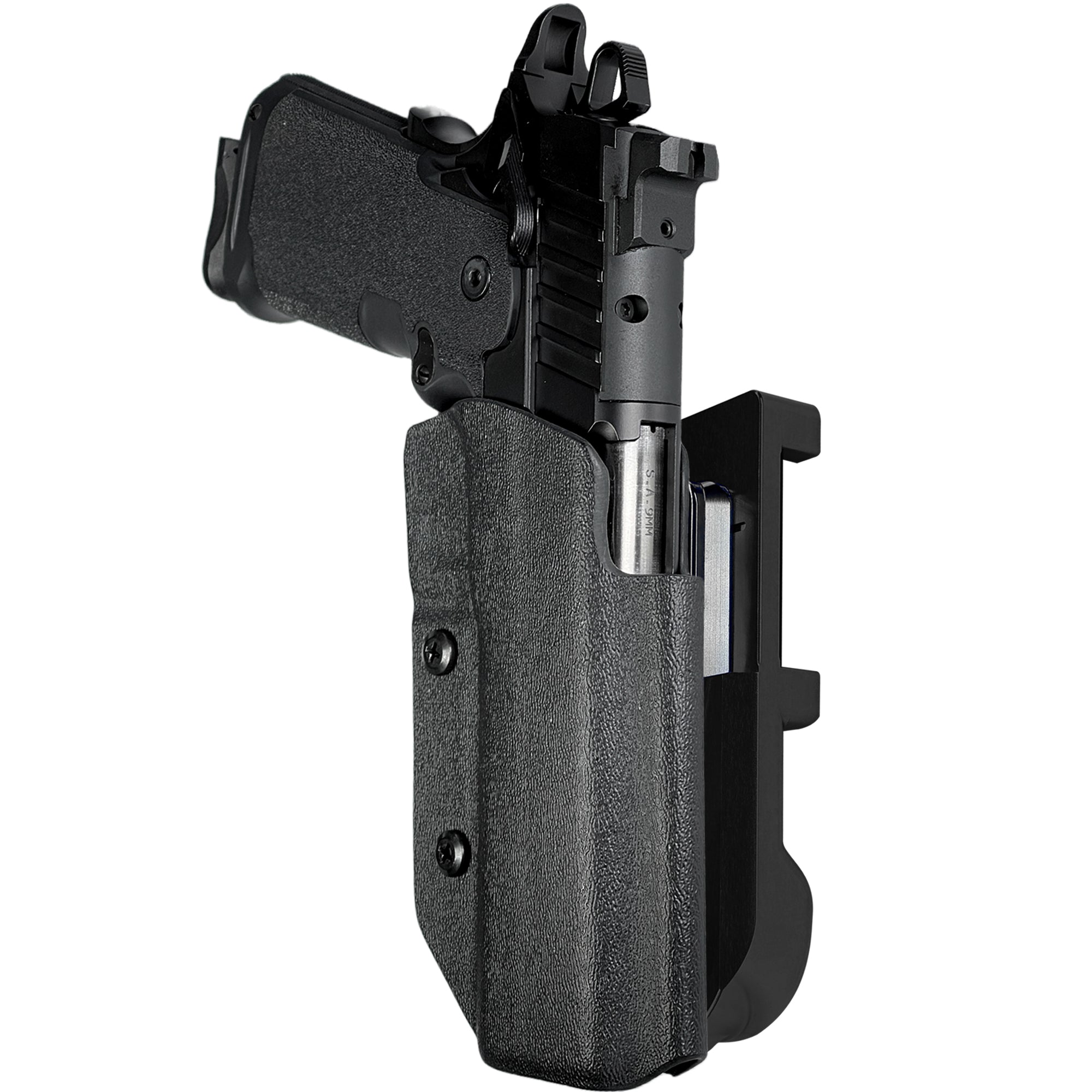 Springfield Prodigy 5'' IDPA Quick Mount Holster with Black Belt Attachment, Black Holster Shell