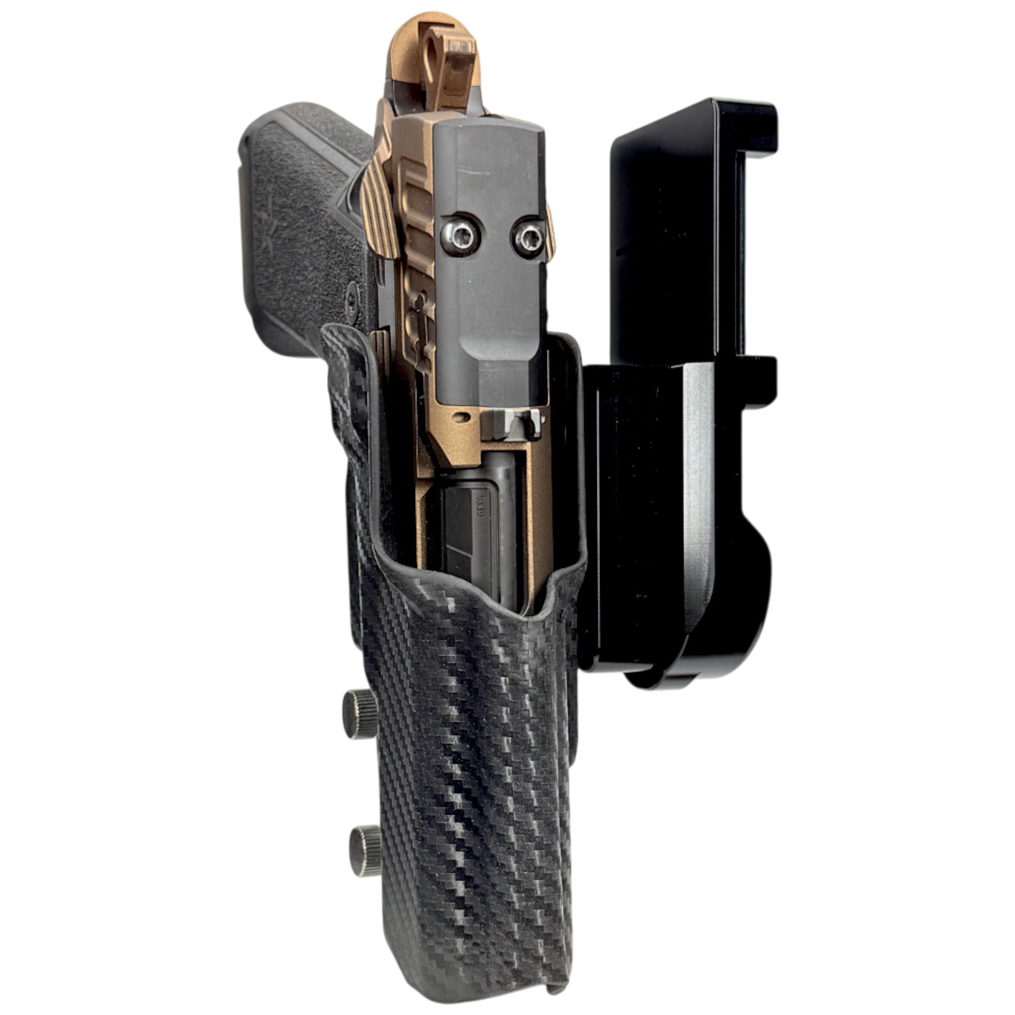 Staccato HD P4 IPSC/USPA Quick Mount Holster with Black Belt Attachment, Carbon Fiber Holster Shell