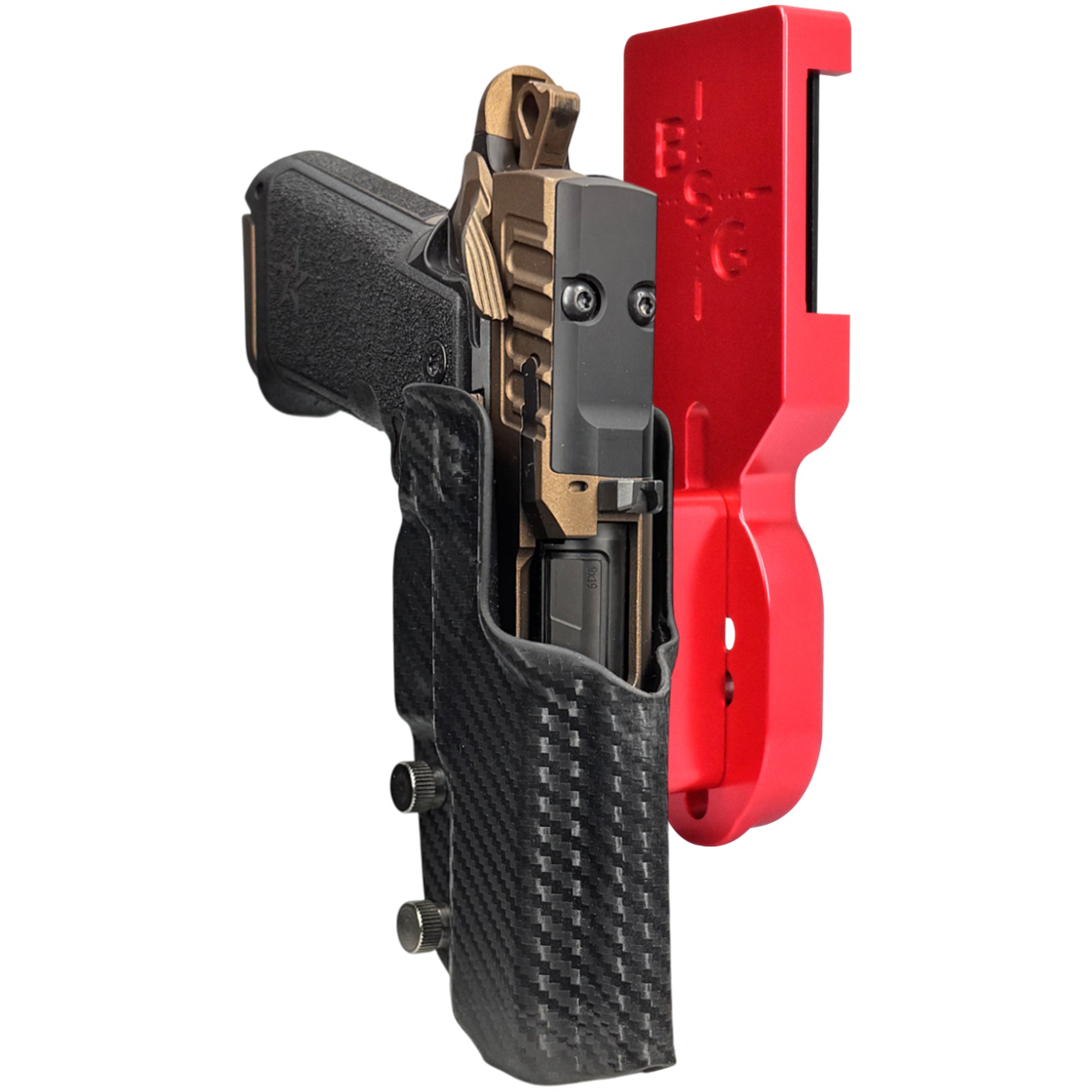Staccato HD P4 Pro Heavy Duty Competition Holster in Red / Carbon Fiber