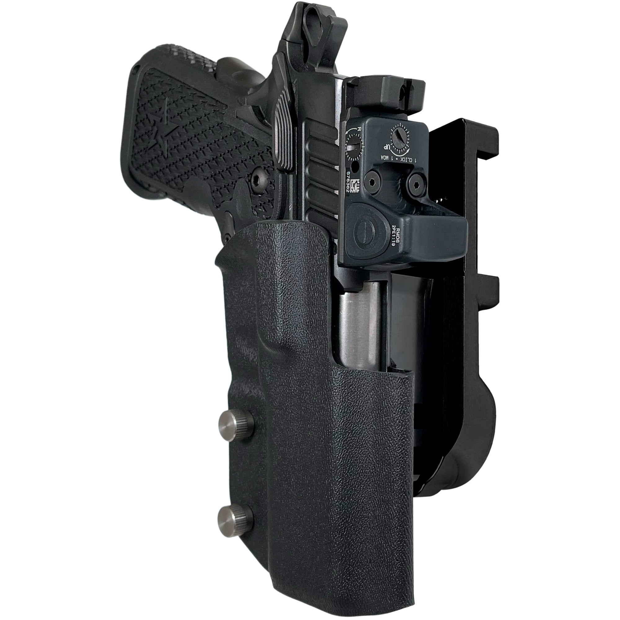 Staccato C2 IPSC/USPA Quick Mount Holster with Black Belt Attachment, Black Holster Shell
