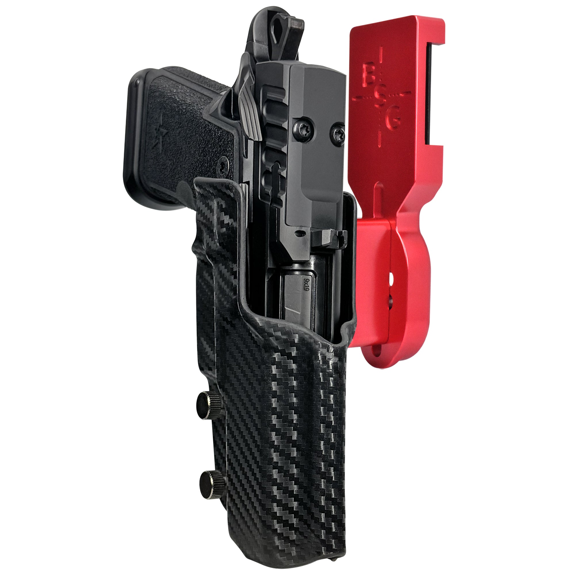 Staccato HD C4X Pro Heavy Duty Competition Holster Pro Heavy Duty Competition Holster Red / Carbon Fiber