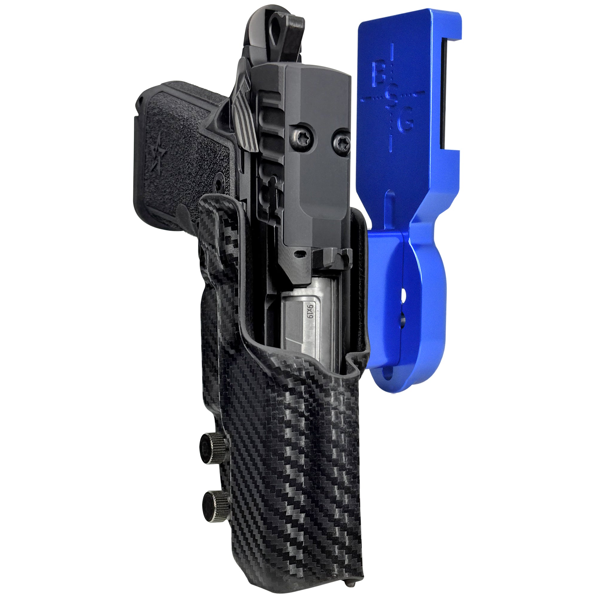Staccato HD C3.6 Pro Heavy Duty Competition Holster in Blue / Carbon Fiber