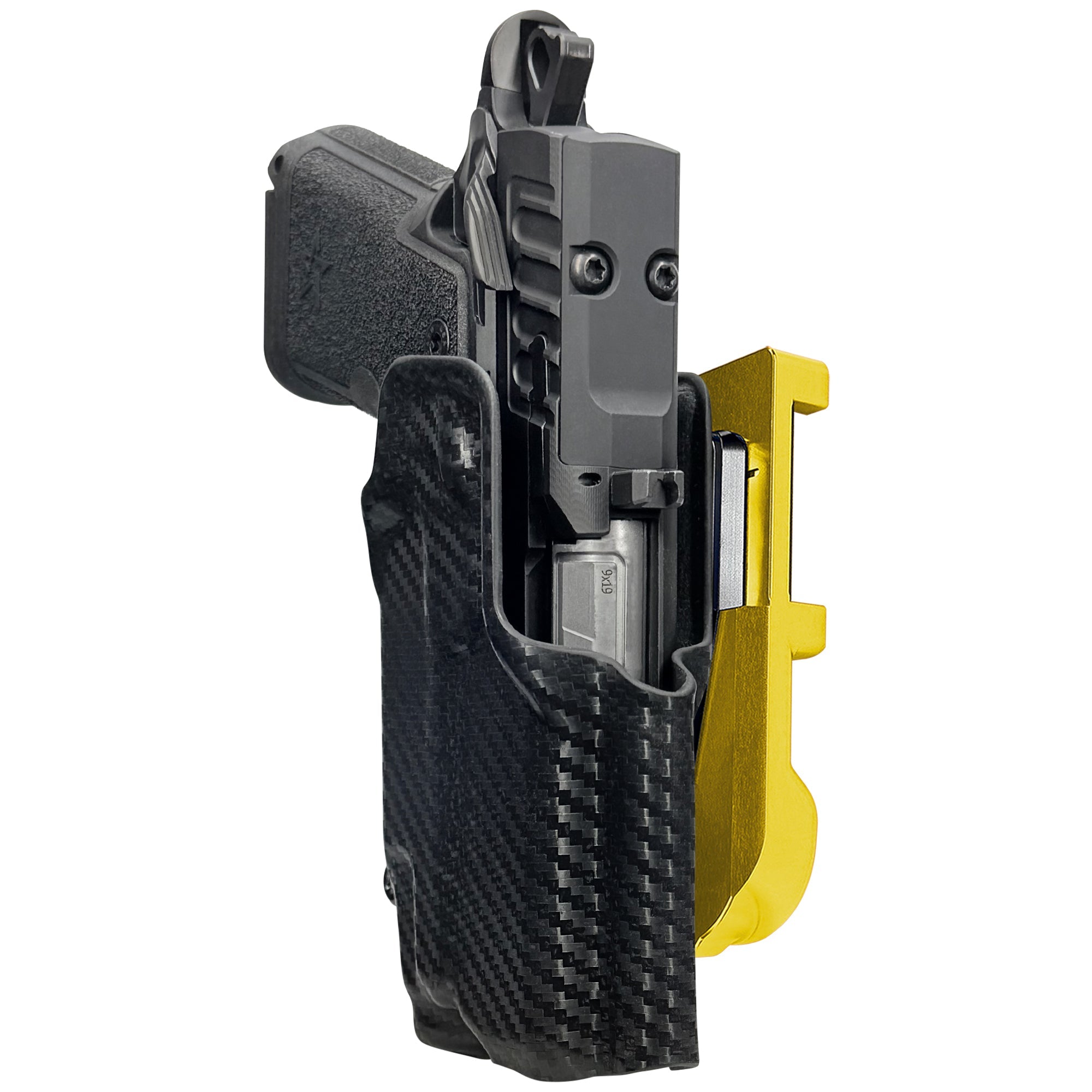 Staccato HD C3.6 TLR7X IDPA Quick Mount Holster with 24K Gold Belt Attachment, Carbon Fiber Holster Shell