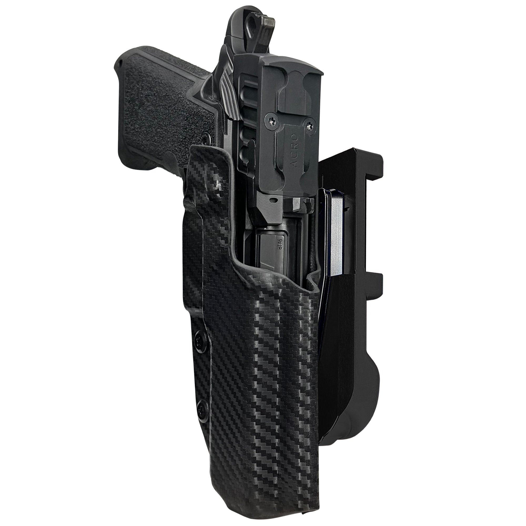 Staccato HD P4.5 IDPA Quick Mount Holster with Black Belt Attachment, Carbon Fiber Holster Shell