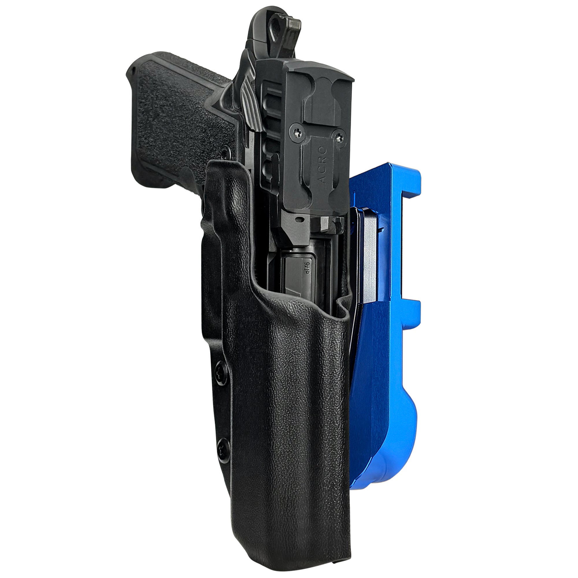 Staccato HD P4.5 IDPA Quick Mount Holster with Blue Belt Attachment, Black Holster Shell
