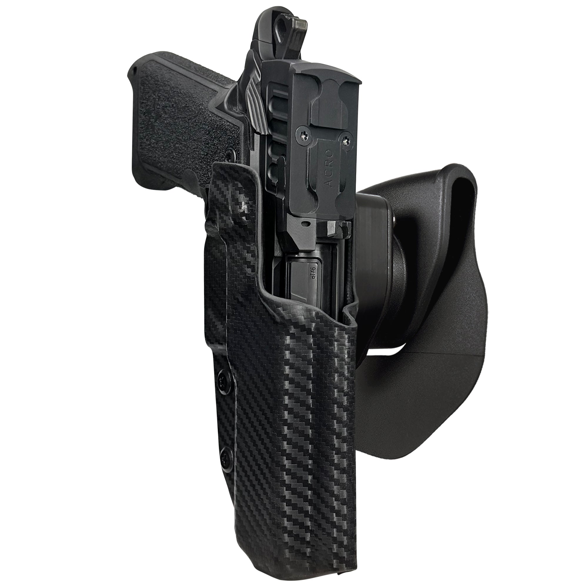 Staccato HD P4.5 OWB Quick Release Paddle Holster in Carbon Fiber