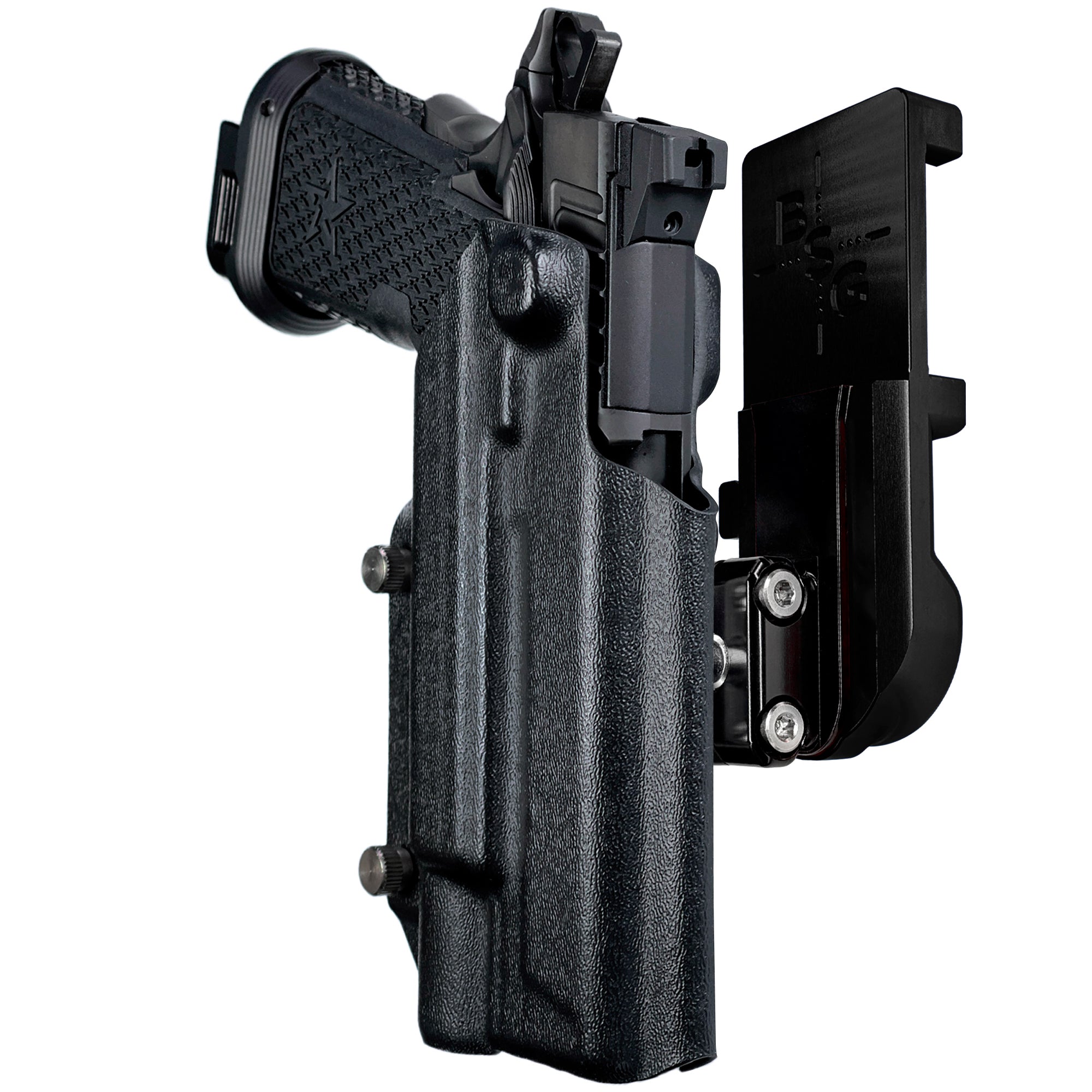 Staccato XC X300U-A IPSC/USPA Quick Mount Ball Joint Holster with Black Belt Attachment, Black Holster Shell
