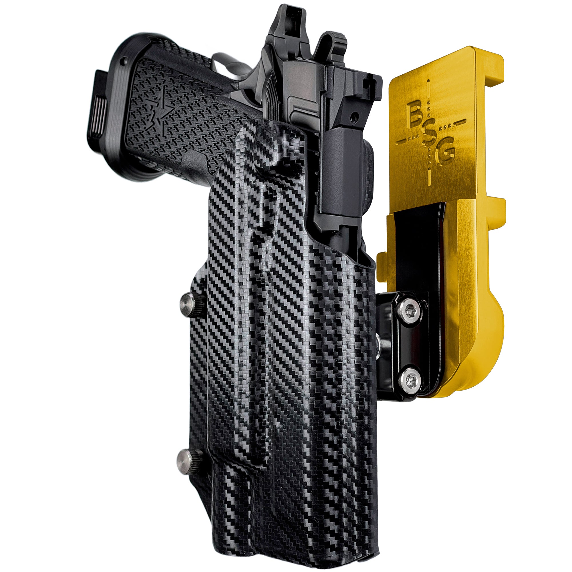Staccato XC X300U-A IPSC/USPA Quick Mount Ball Joint Holster with 24K Gold Belt Attachment, Carbon Fiber Holster Shell