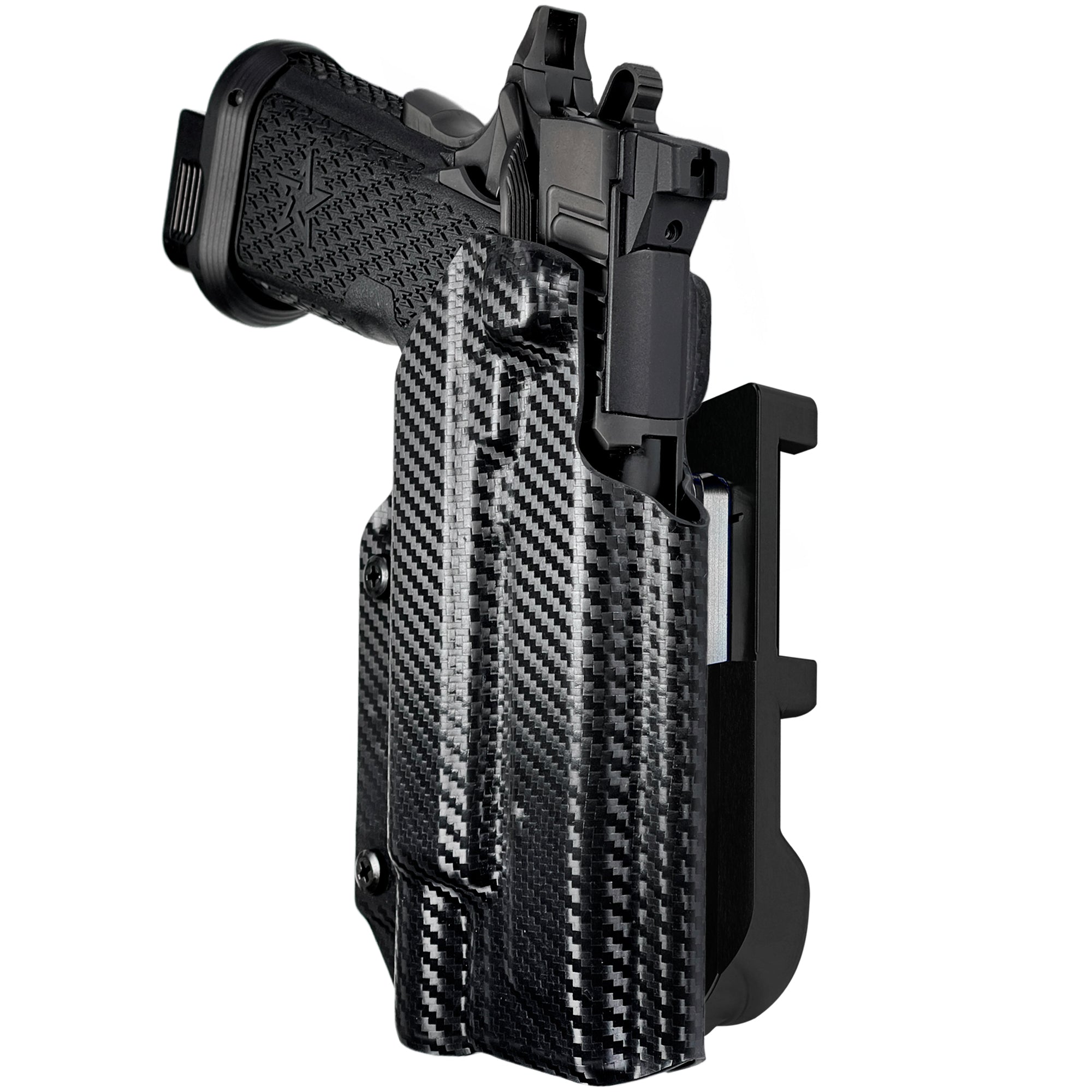 Staccato XC X300U-A IDPA Quick Mount Holster with Black Belt Attachment, Carbon Fiber Holster Shell