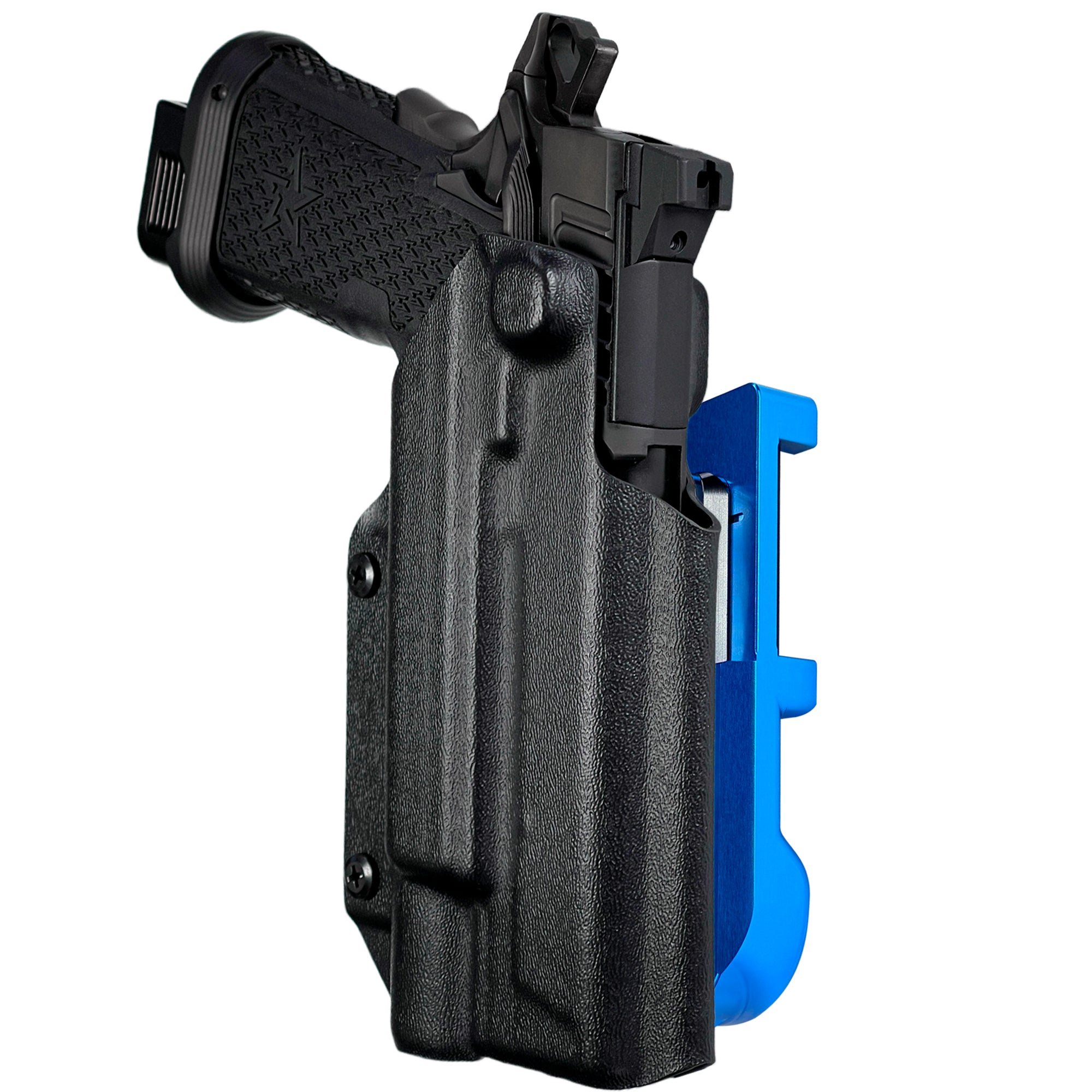 Staccato XC X300U-A IDPA Quick Mount Holster with Blue Belt Attachment, Black Holster Shell