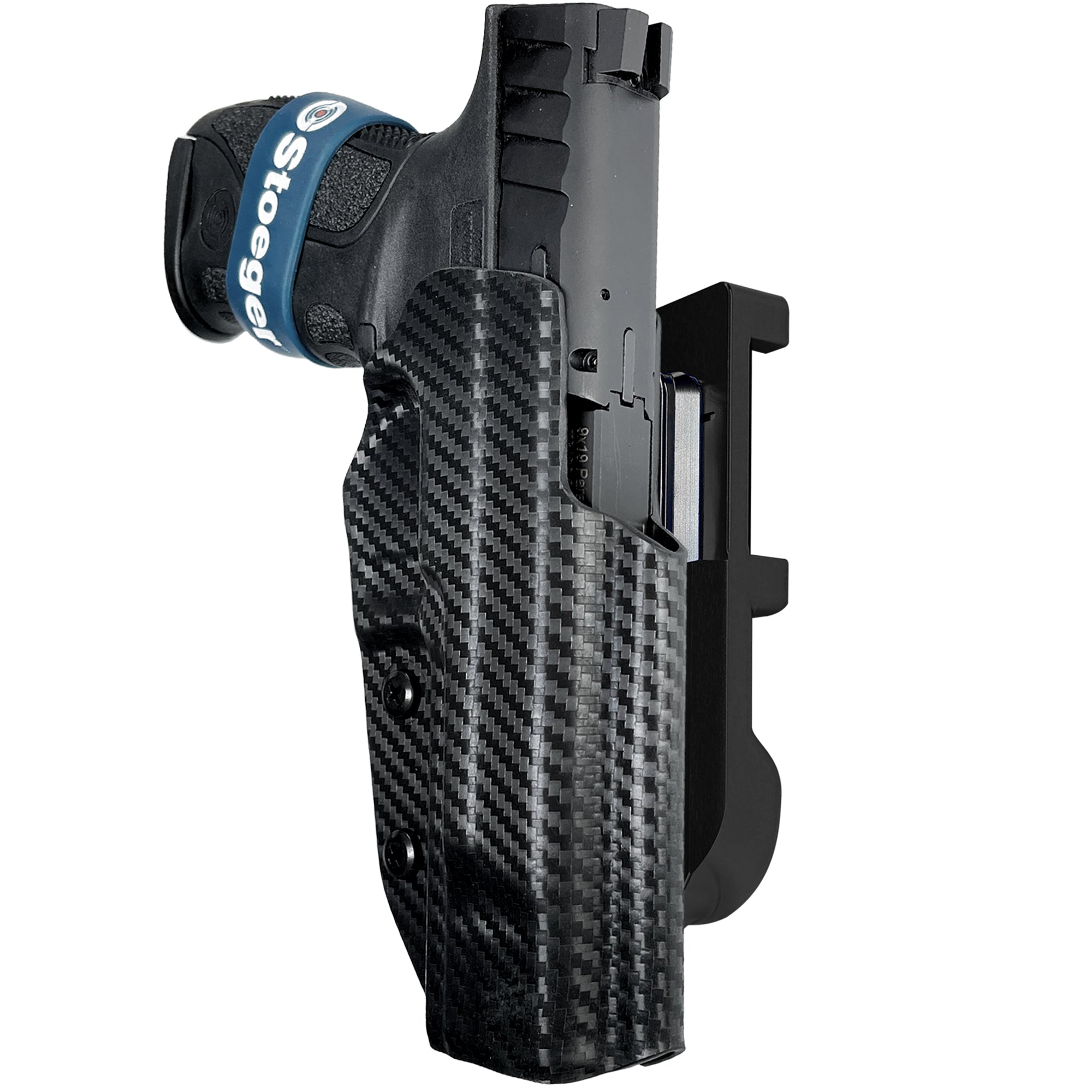Stoeger STR-9 F IDPA Quick Mount Holster with Black Belt Attachment, Carbon Fiber Holster Shell