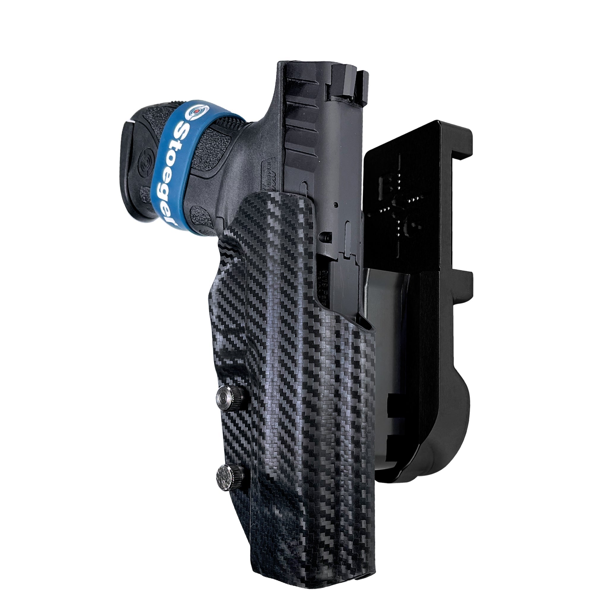 Stoeger STR-9 F IPSC/USPA Quick Mount Holster with Black Belt Attachment, Carbon Fiber Holster Shell