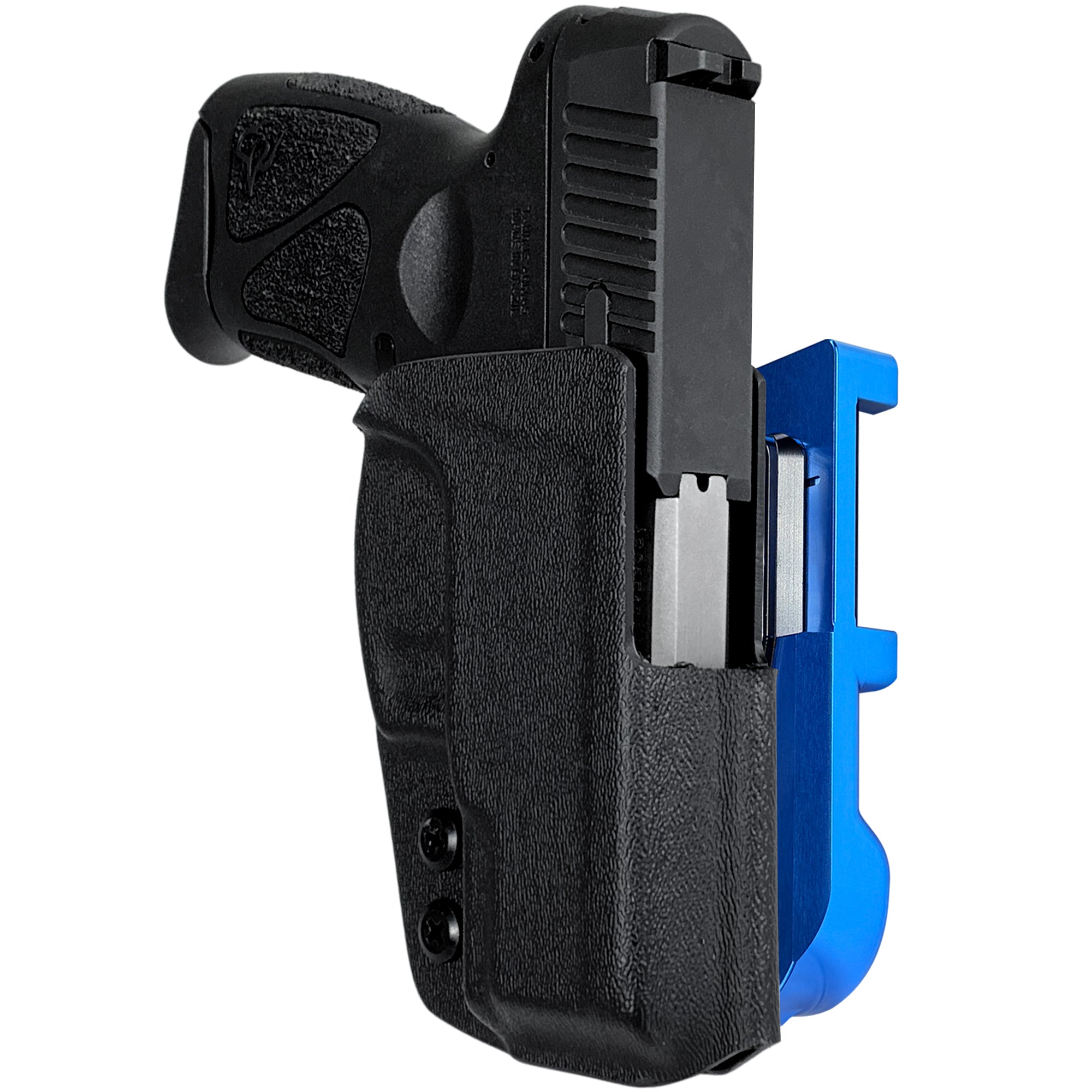 Taurus G2c IDPA Quick Mount Holster with Blue Belt Attachment, Black Holster Shell