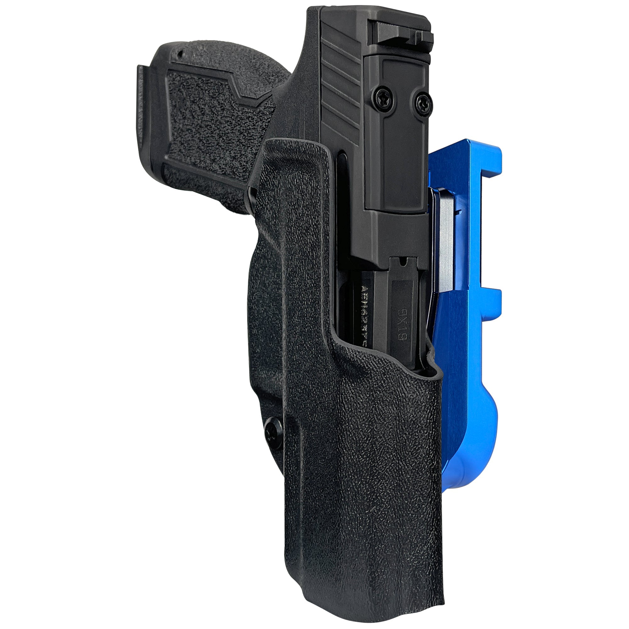 Taurus GX4 Carry TORO IDPA Quick Mount Holster with Blue Belt Attachment, Black Holster Shell