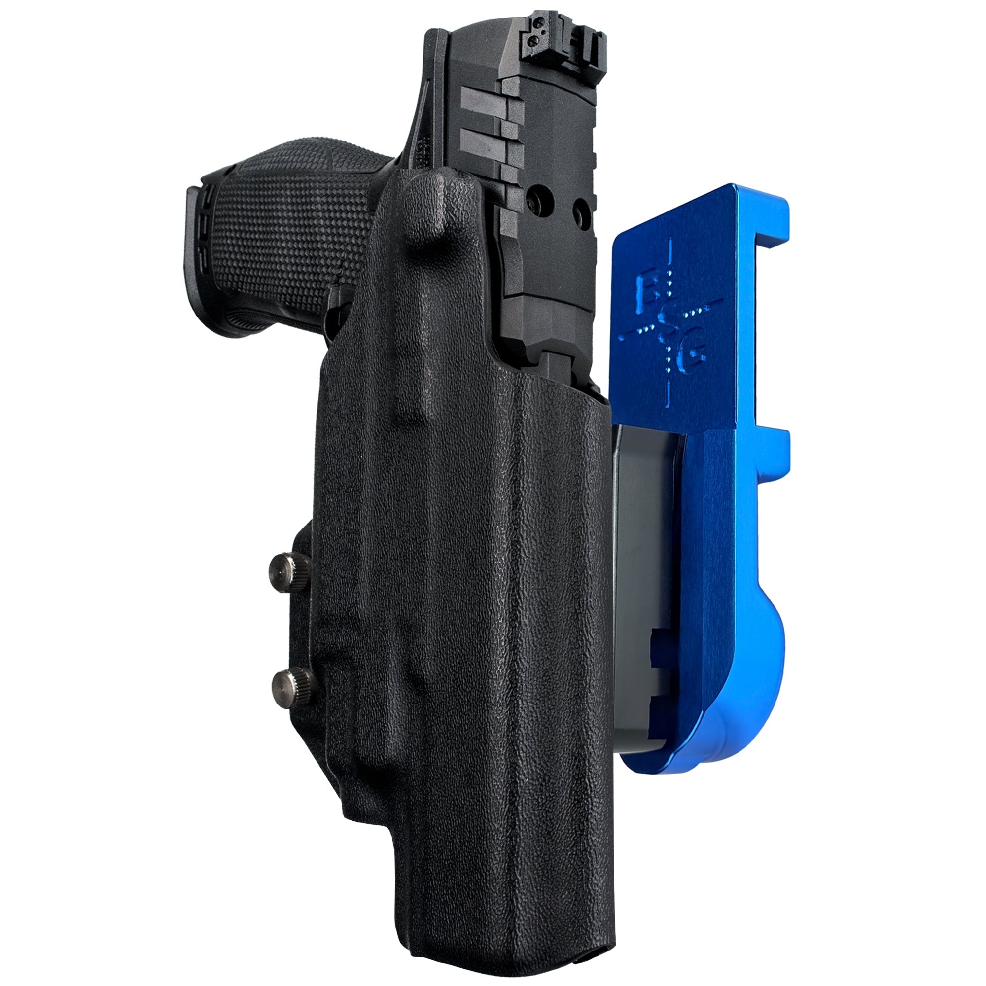 Walther PDP 5'' TLR-7/8 IPSC/USPA Quick Mount Holster with Blue Belt Attachment, Black Holster Shell