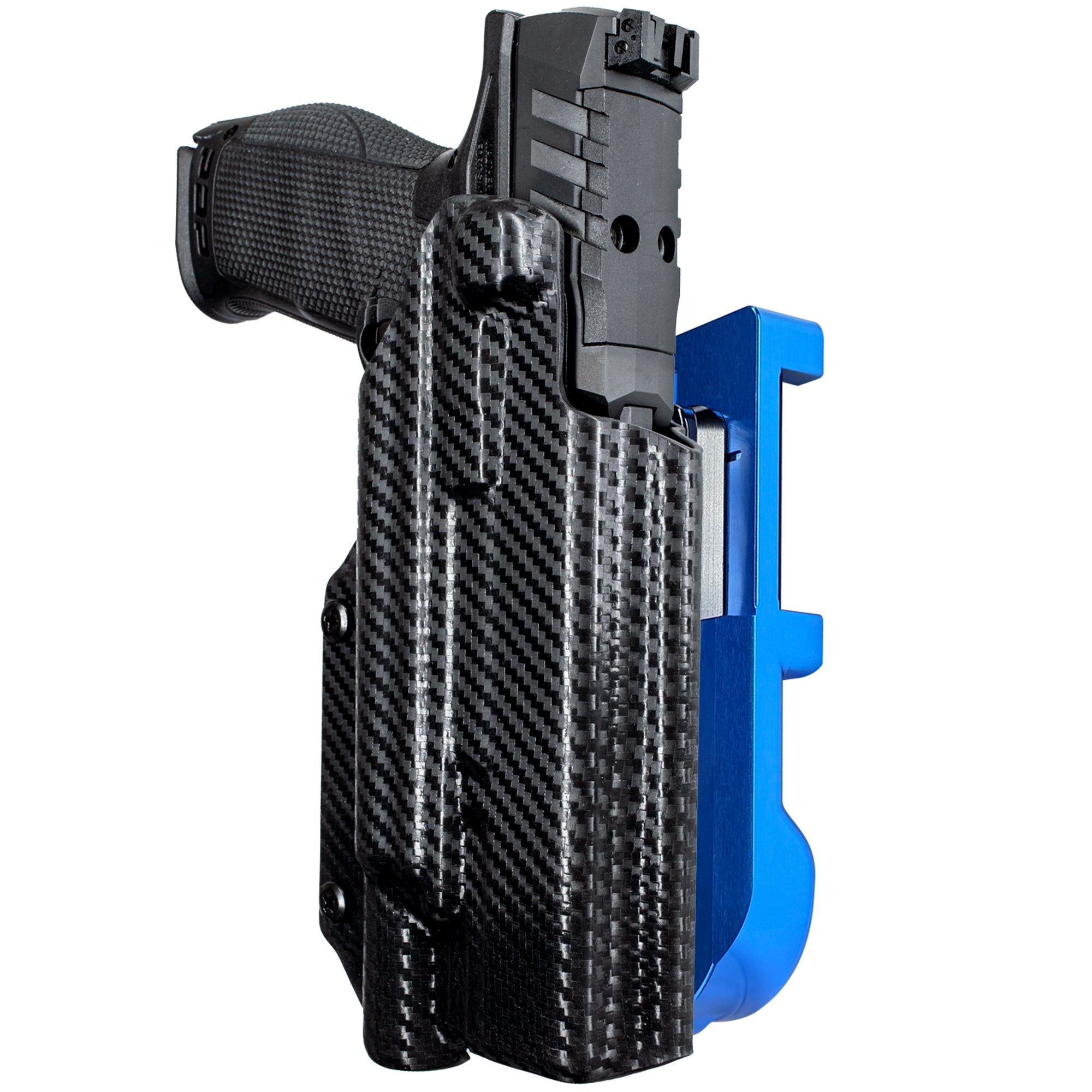 Walther PDP 5'' X300U-A IDPA Quick Mount Holster with Blue Belt Attachment, Carbon Fiber Holster Shell