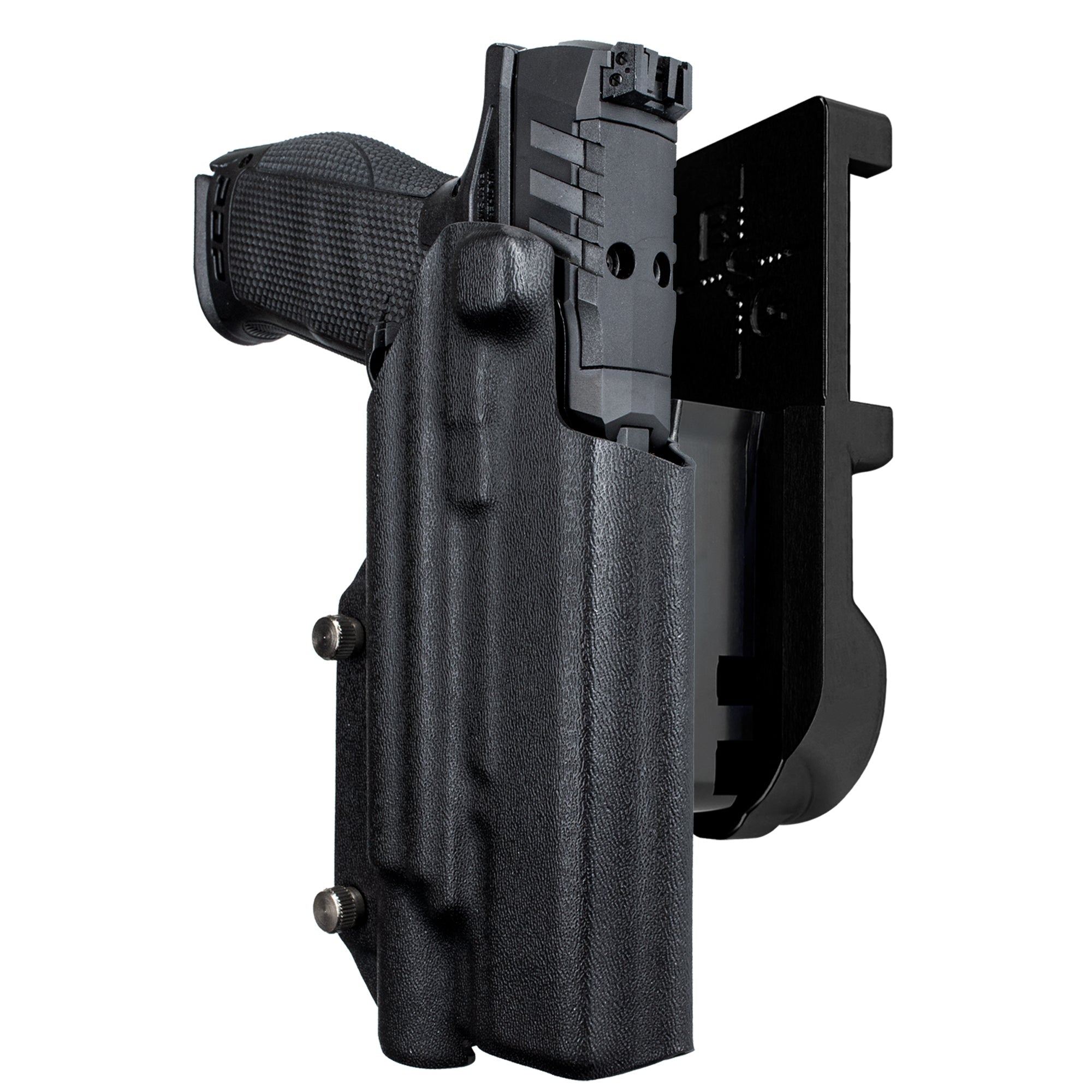 Walther PDP 5'' X300U-A IPSC/USPA Quick Mount Holster with Black Belt Attachment, Black Holster Shell