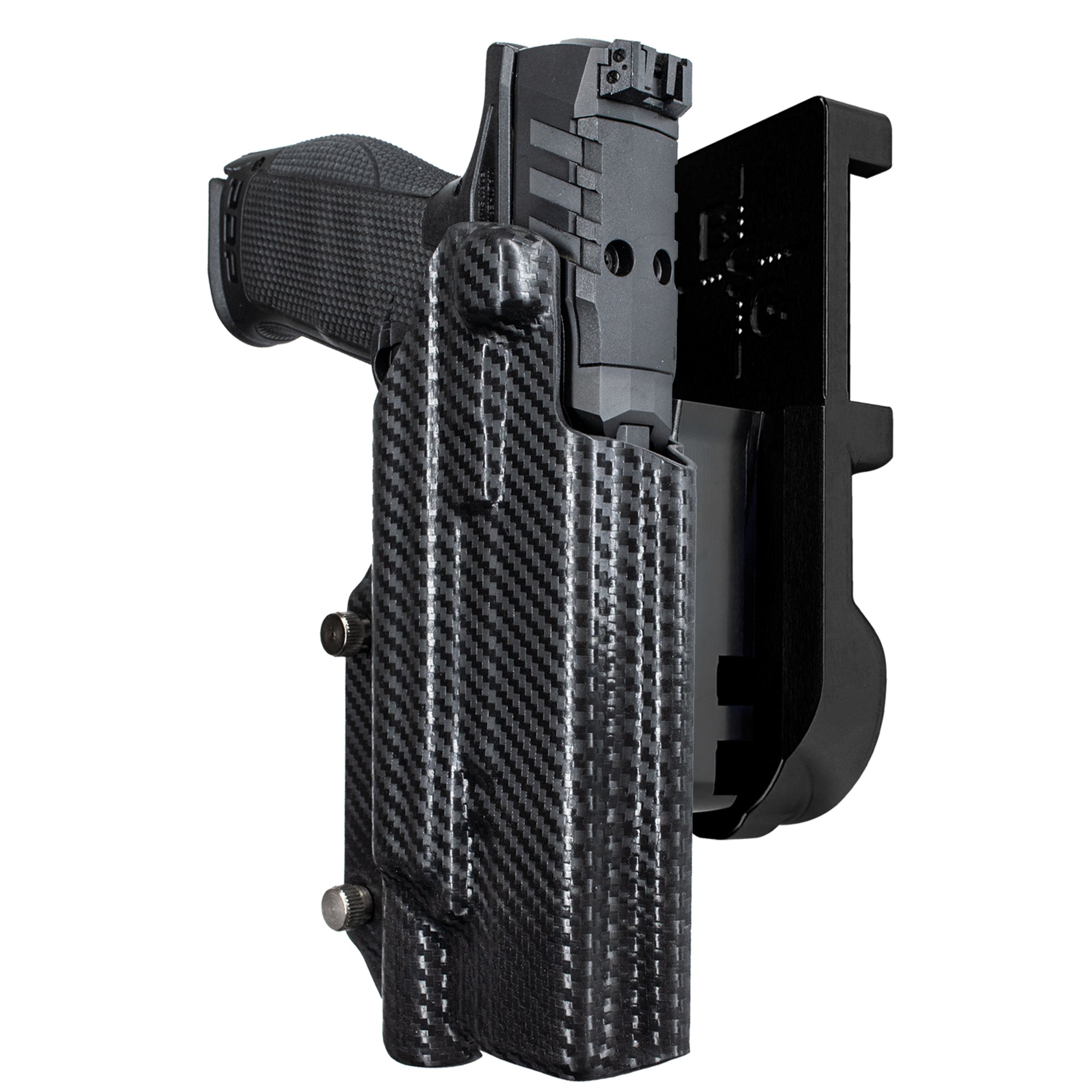 Walther PDP 5'' X300U-A IPSC/USPA Quick Mount Holster with Black Belt Attachment, Carbon Fiber Holster Shell