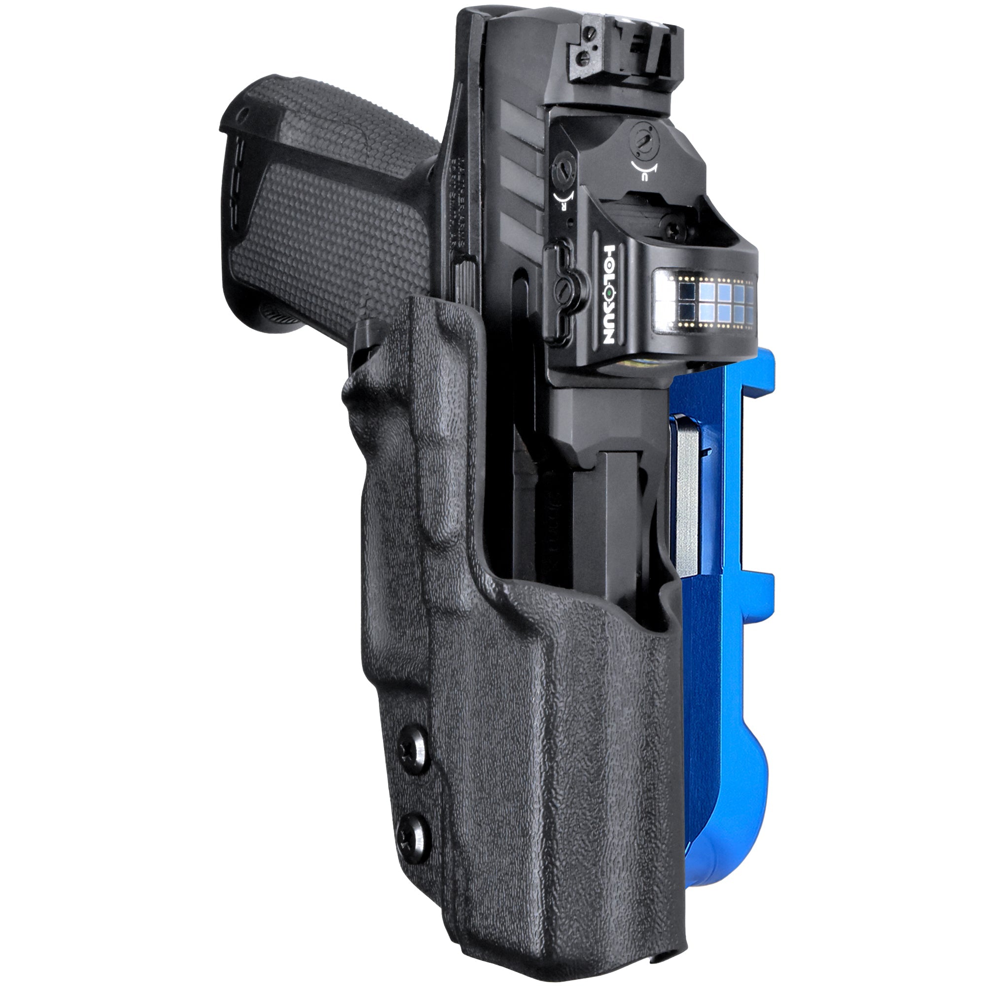 Walther PDP 3.5'' F Series IDPA Quick Mount Holster with Blue Belt Attachment, Black Holster Shell