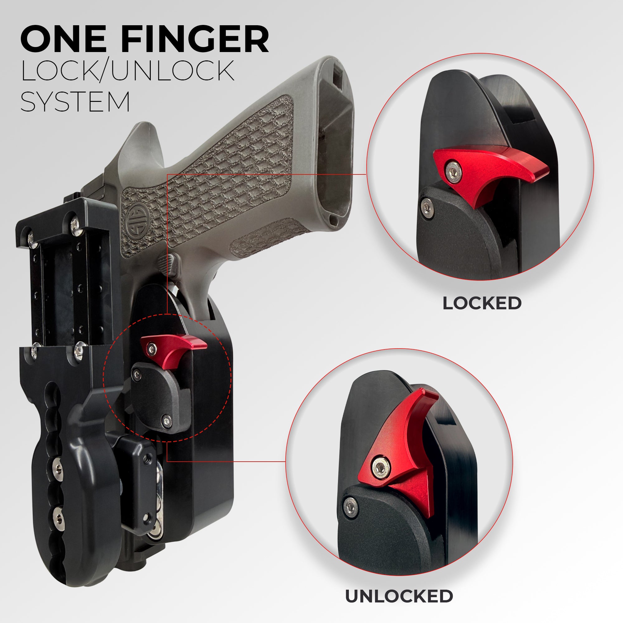 Pro HD Competition Speed Holster for Glock 17, 19, 22, 23, 24, 34, 35, 45, 47