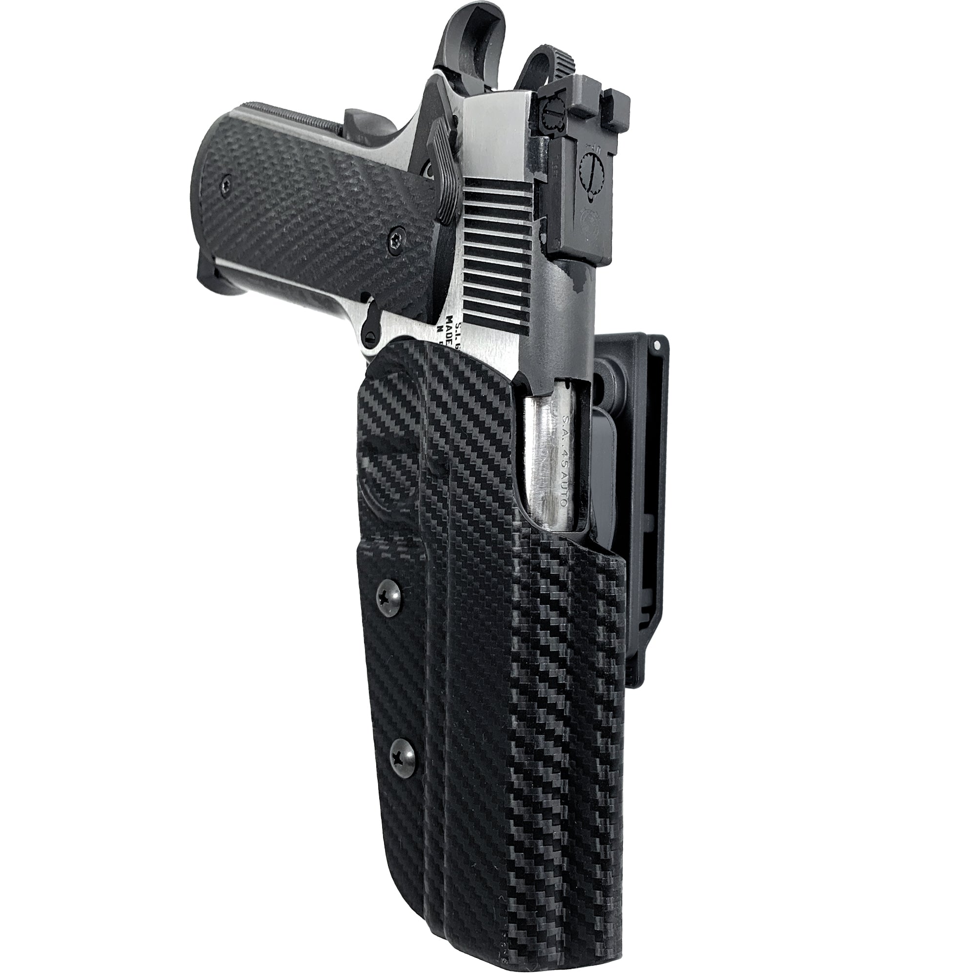 OWB Quick Release IDPA Holster in Carbon Fiber
