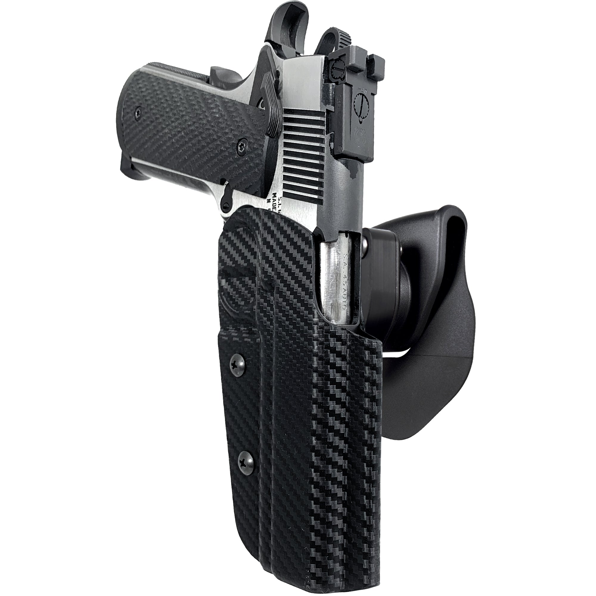 1911 4.25'' w/o Rail OWB Quick Release Paddle Holster