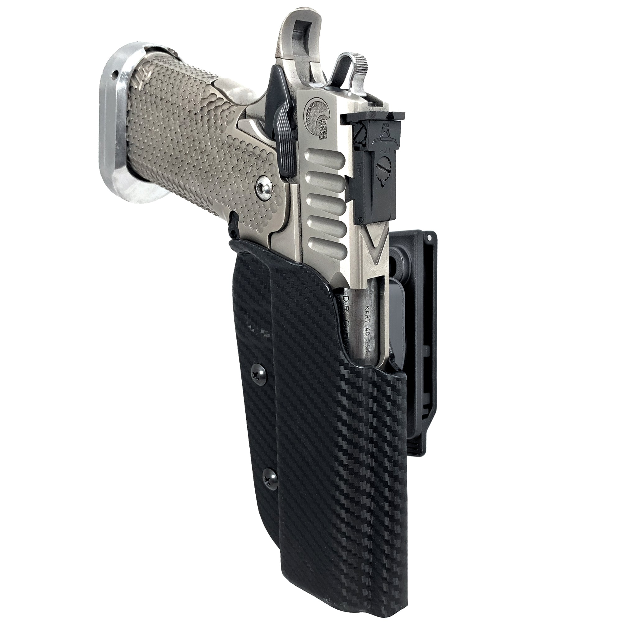 OWB Quick Release IDPA Holster in Carbon Fiber