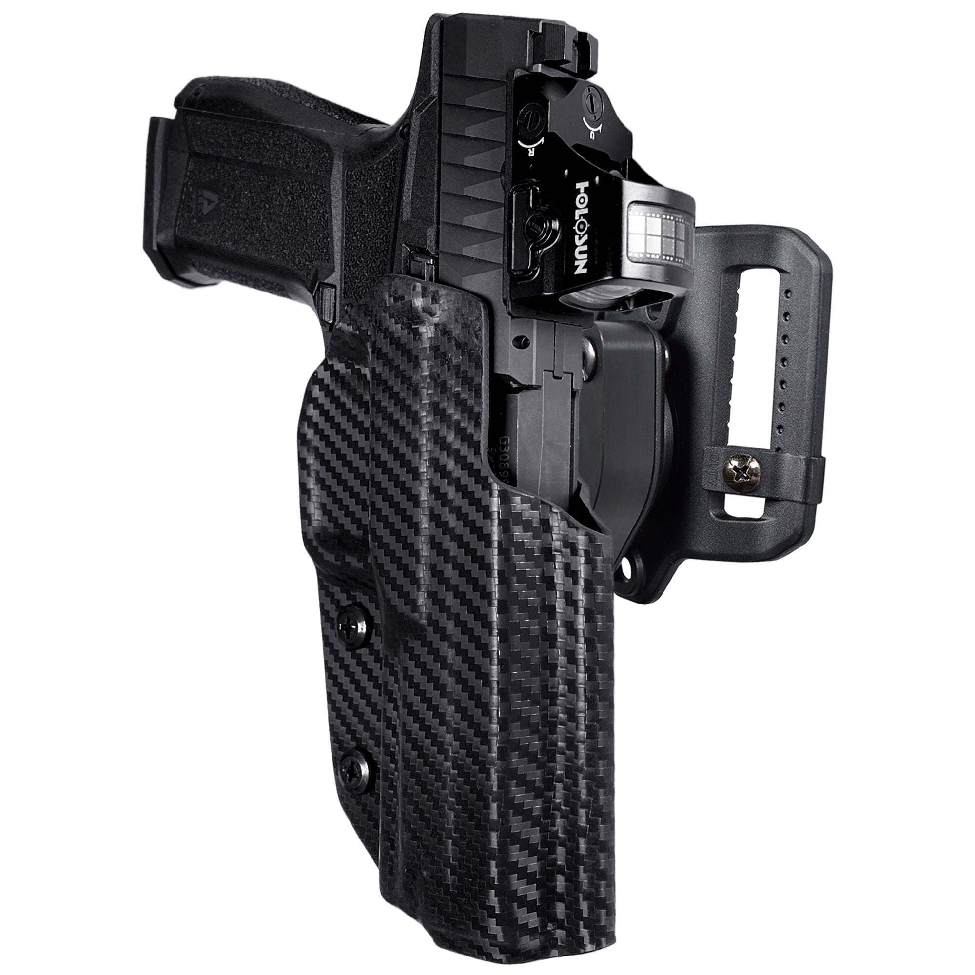 Quick Release Belt Loop Holster in Carbon Fiber