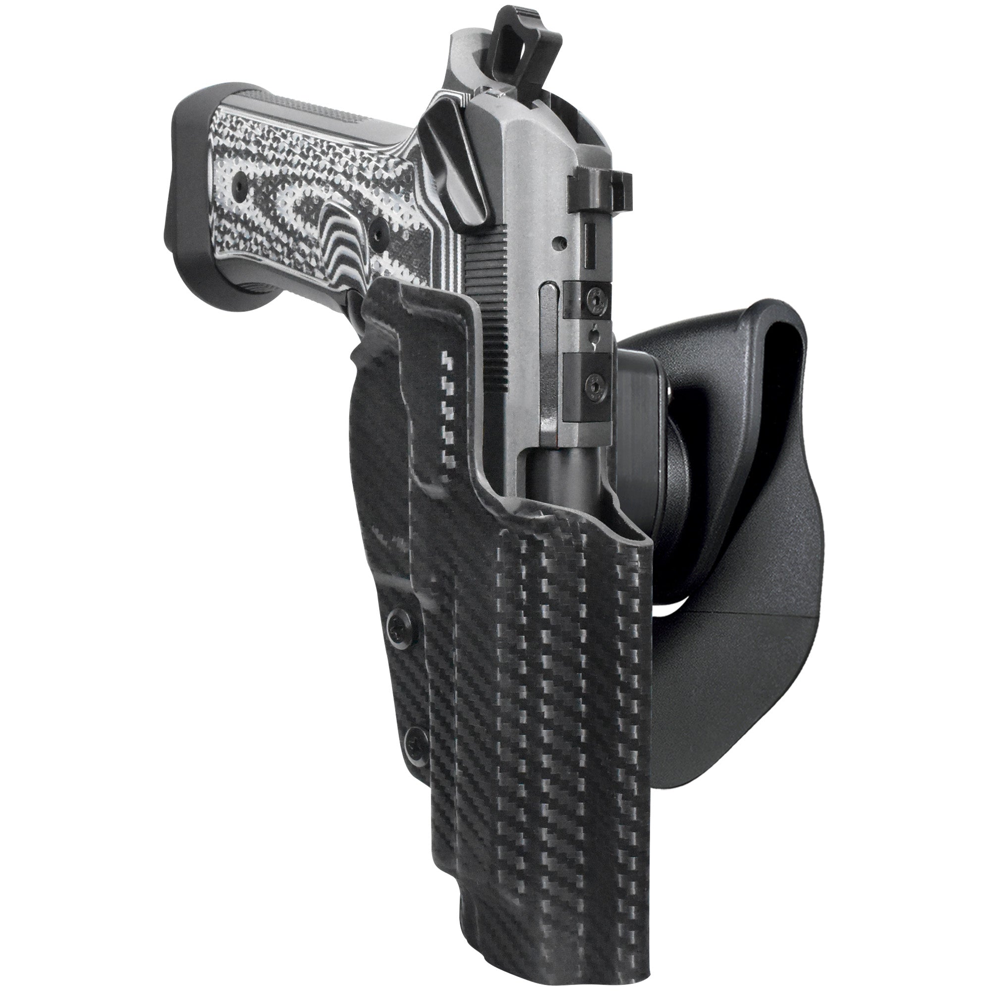 OWB Quick Release Paddle Holster in Carbon Fiber