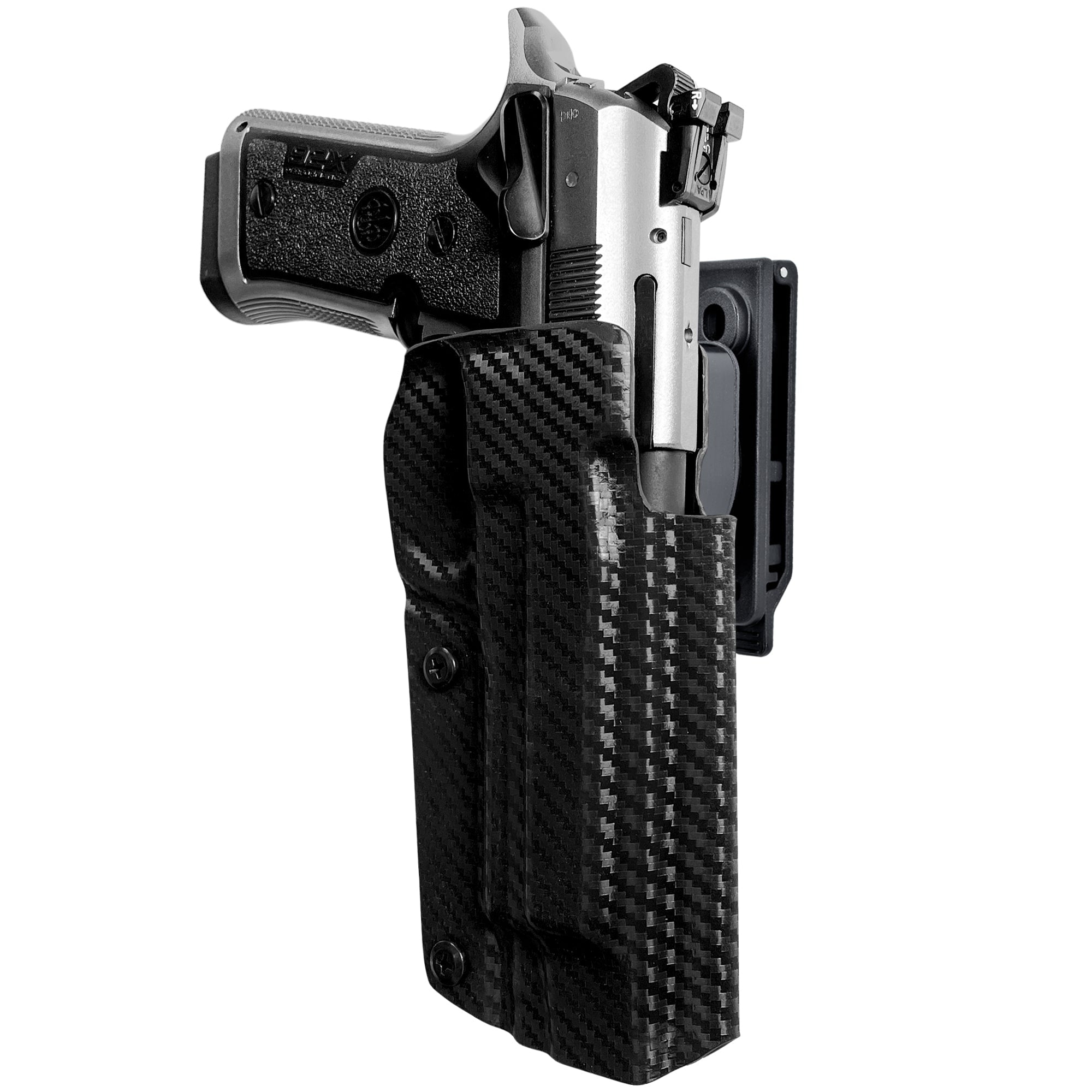 OWB Quick Release IDPA Holster in Carbon Fiber