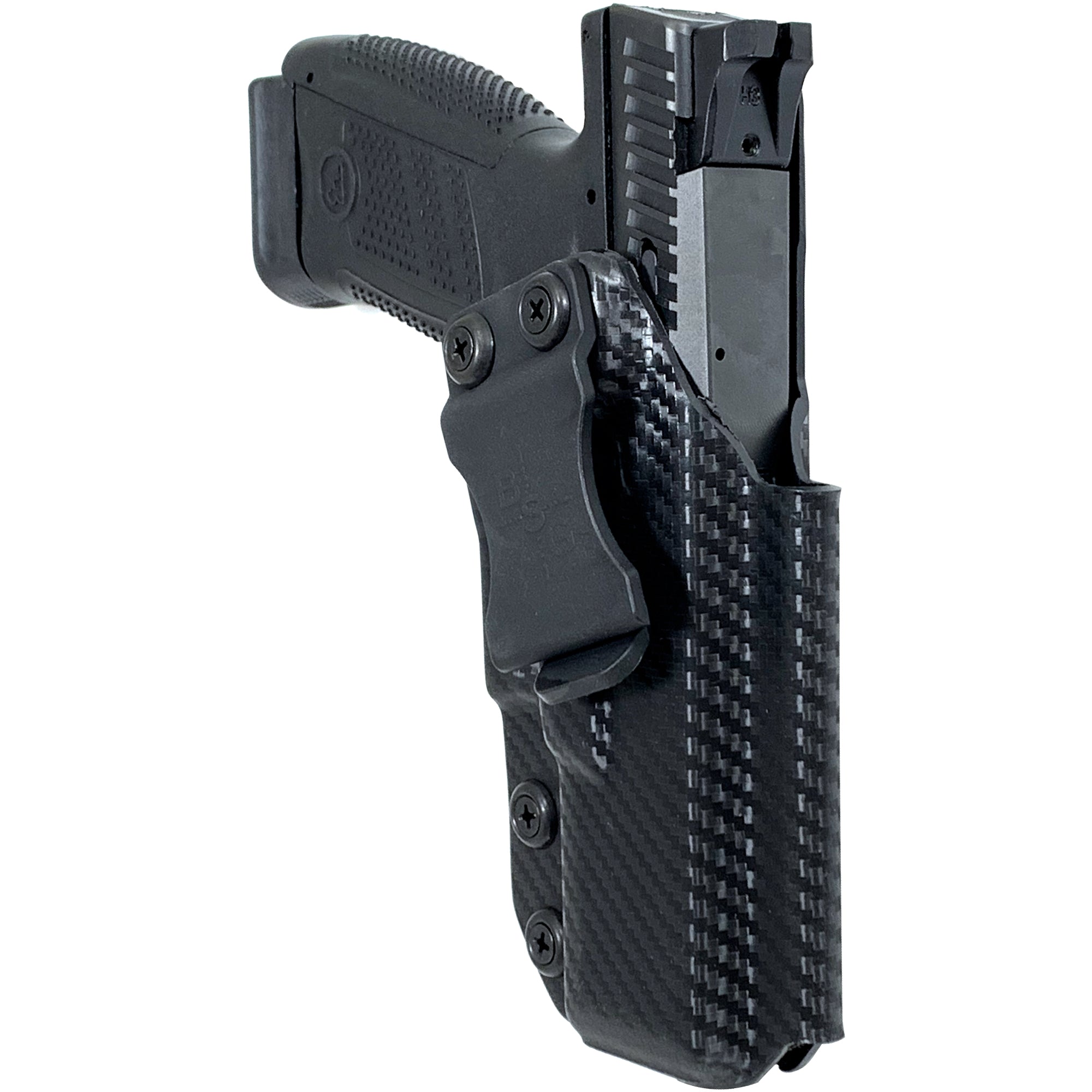 CZ P10C Inside the Waistband Holster in Carbon Fiber - Front