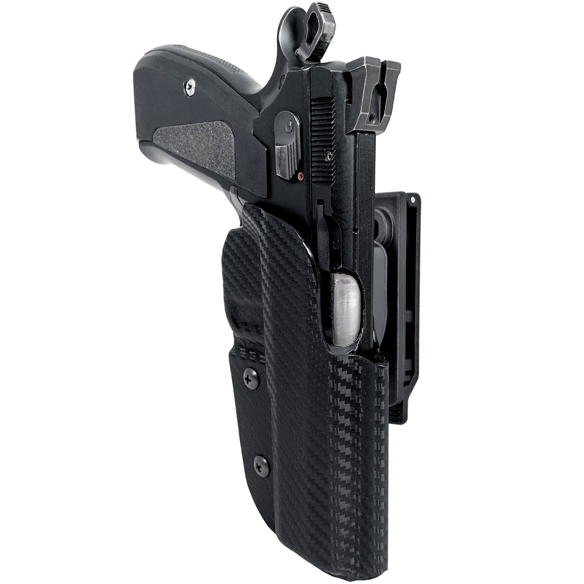 OWB Quick Release IDPA Holster in Carbon Fiber