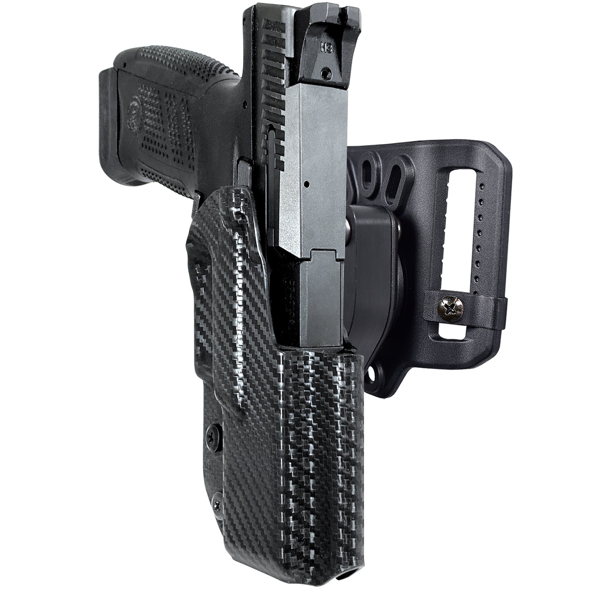 Quick Release Belt Loop Holster in Carbon Fiber