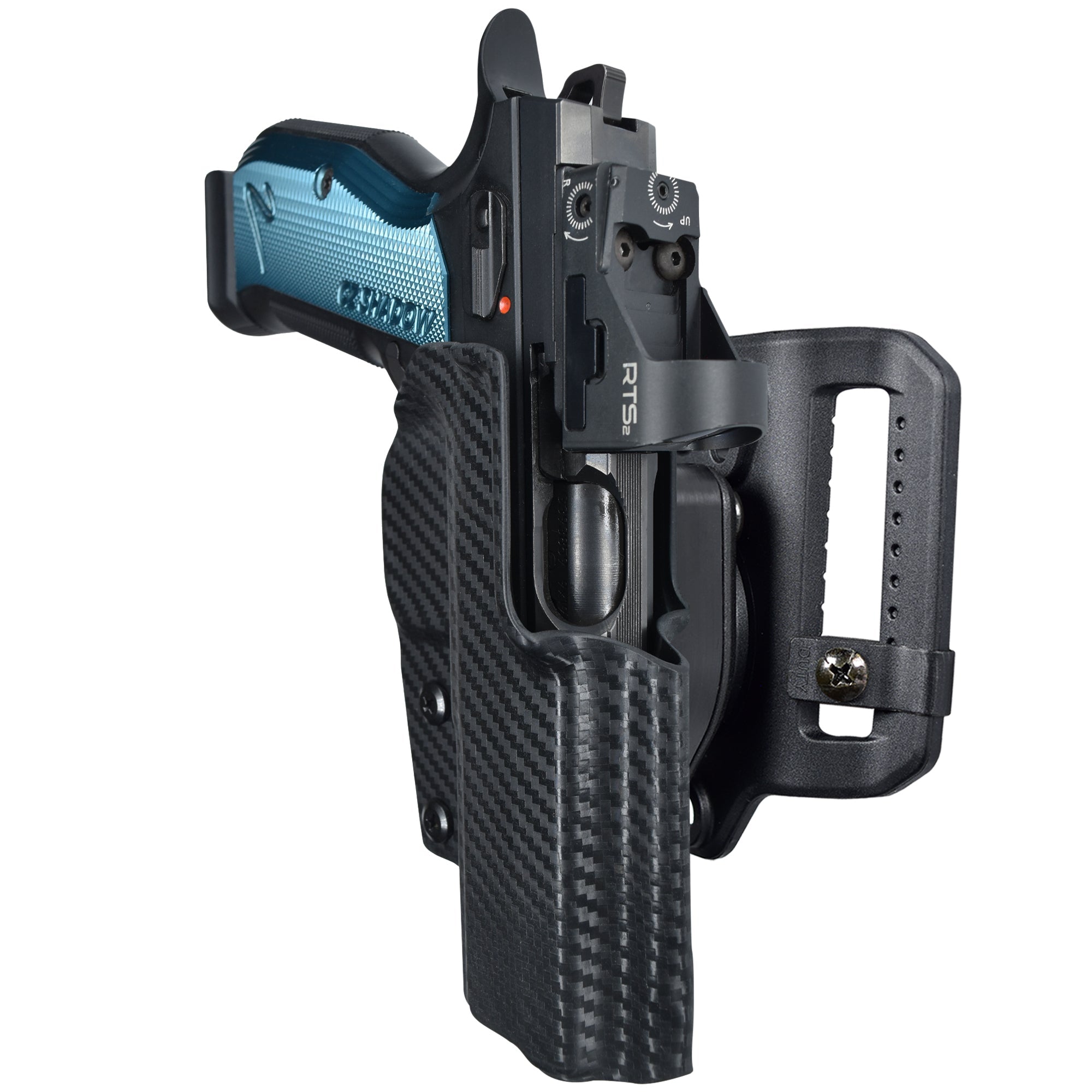 Quick Release Belt Loop Holster in Carbon Fiber