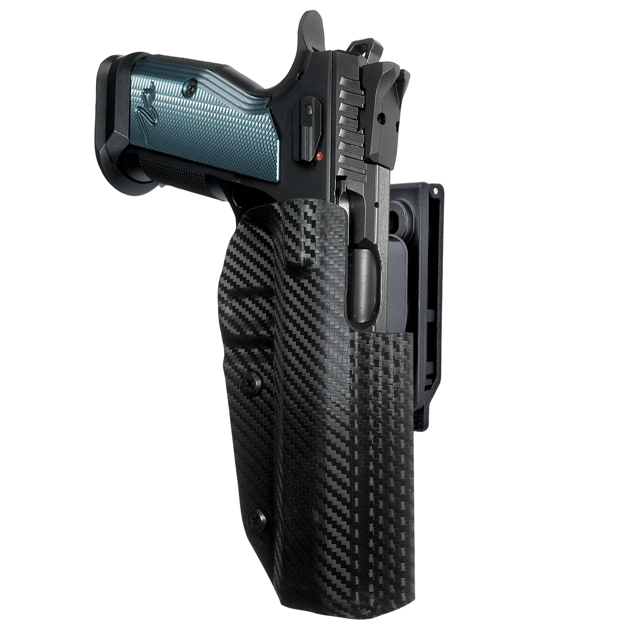 OWB Quick Release IDPA Holster in Carbon Fiber