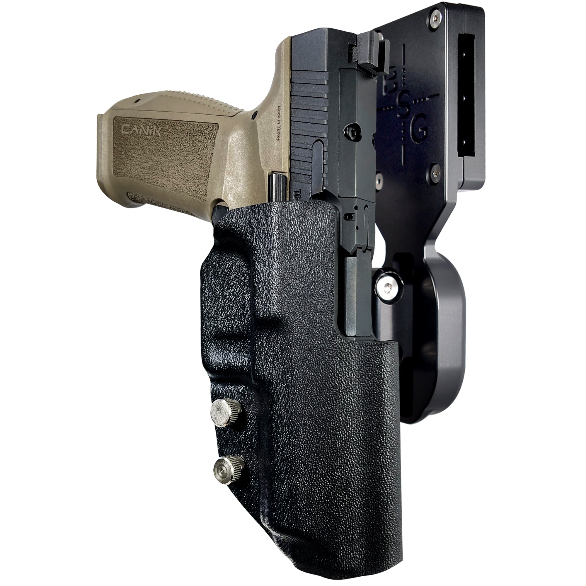 Canik TP9 Series Double Magazine Pouch – Twin Mag Holster, OWB Paddle, Black Polymer