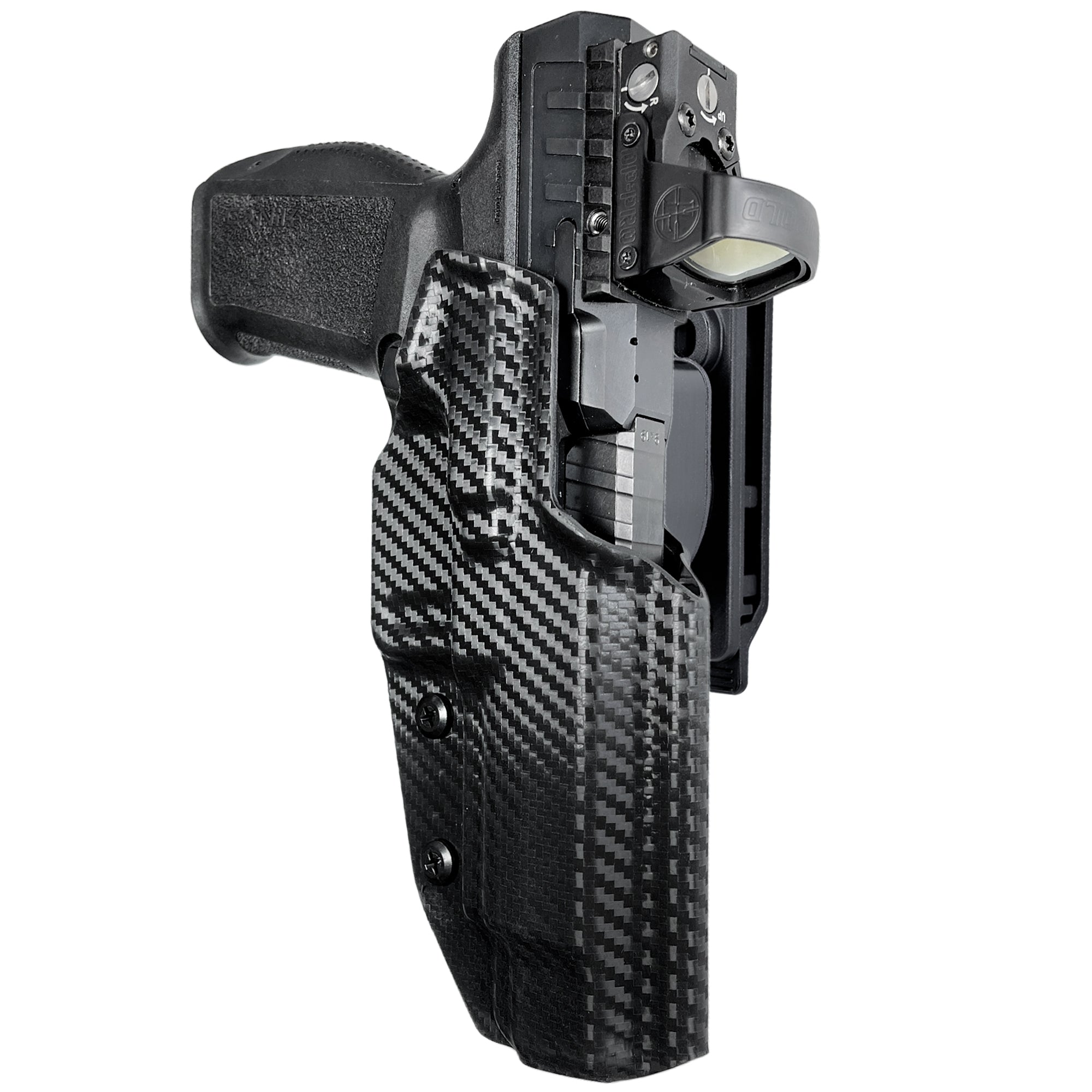 OWB Quick Release IDPA Holster in Carbon Fiber