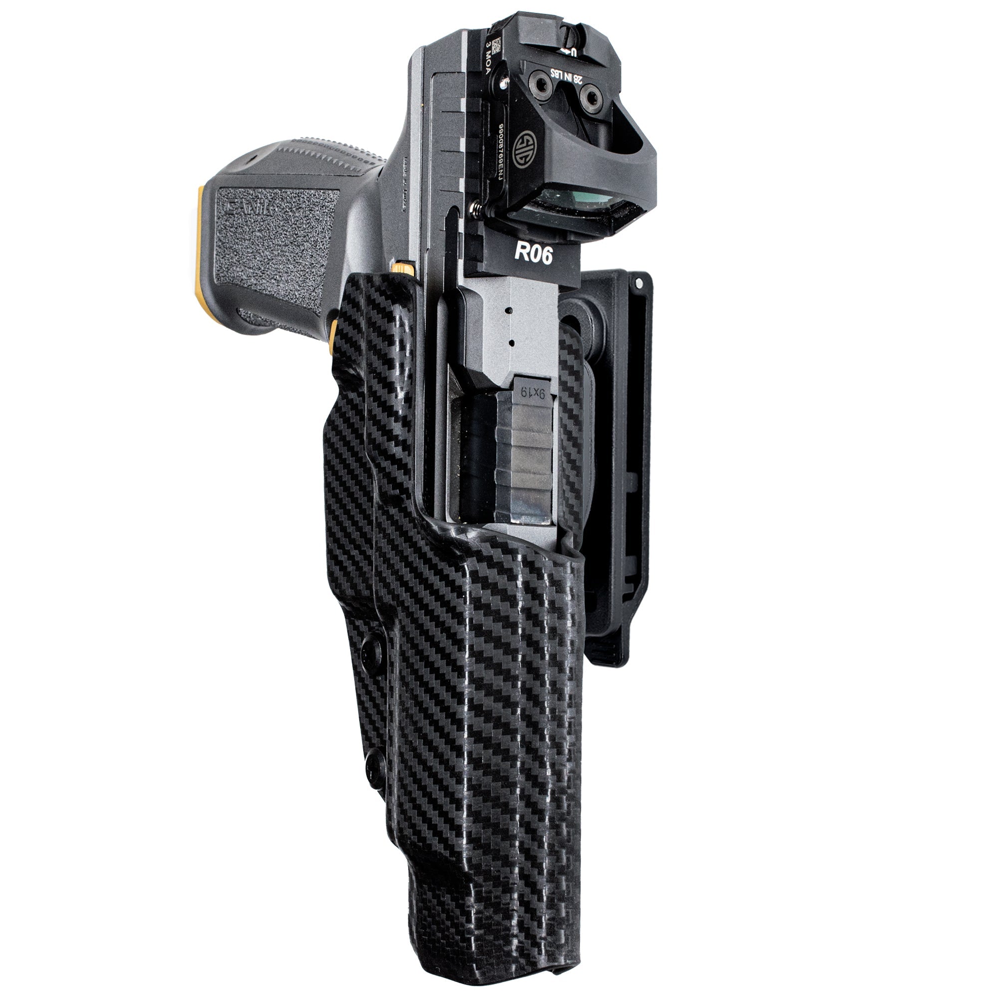 OWB Quick Release IDPA Holster in Carbon Fiber