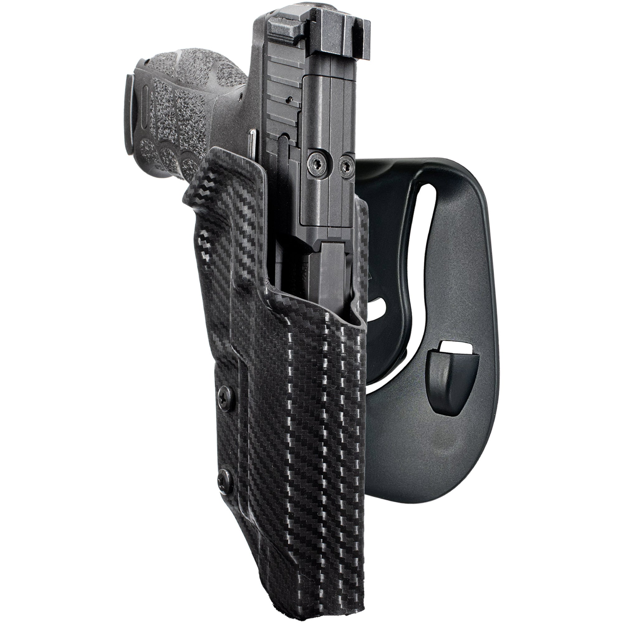 Heckler & Koch VP9L w/ Align Tactical Thumb Rest OWB Paddle Holster