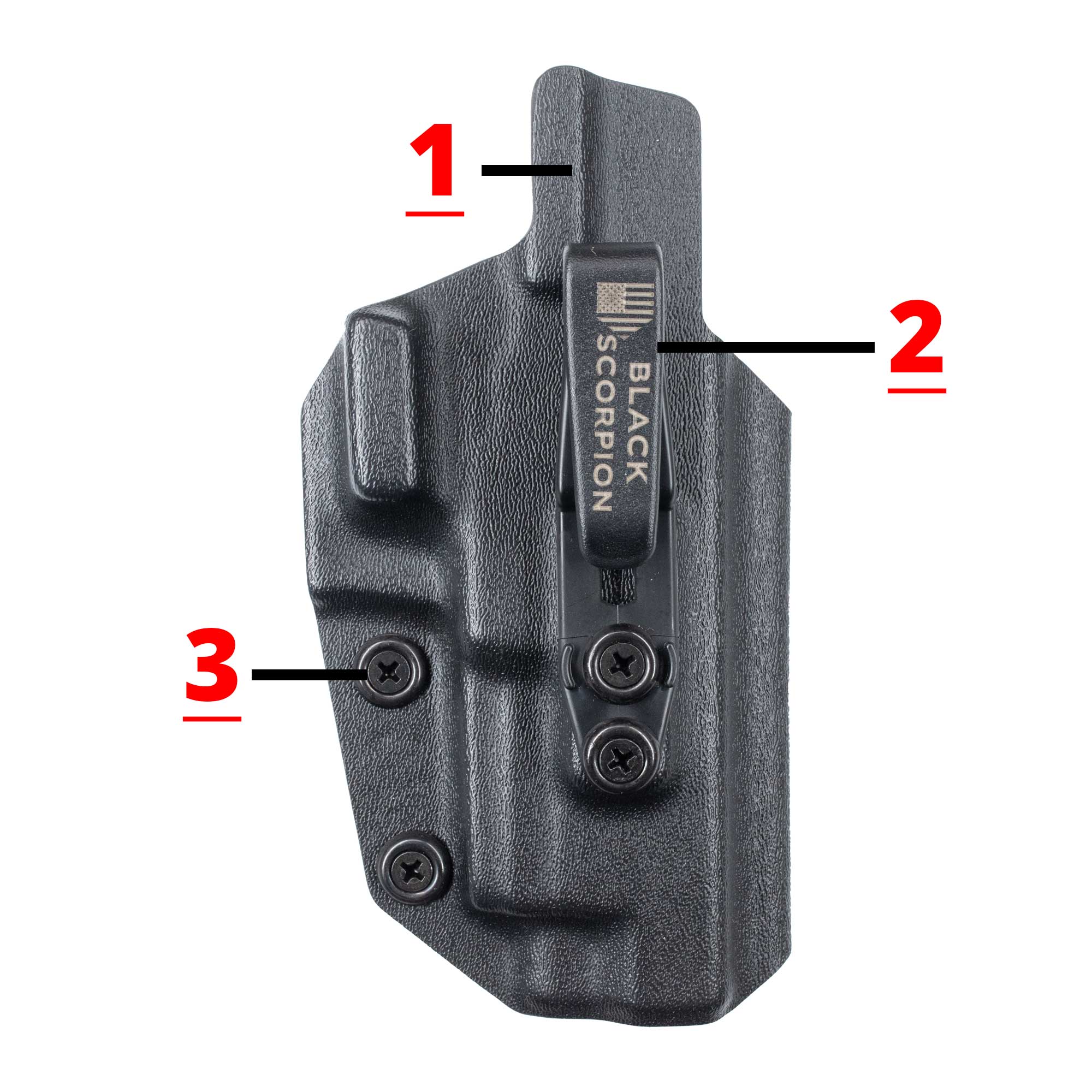 IWB Belt Wing Tuckable Holster Hardware Replacement Kit