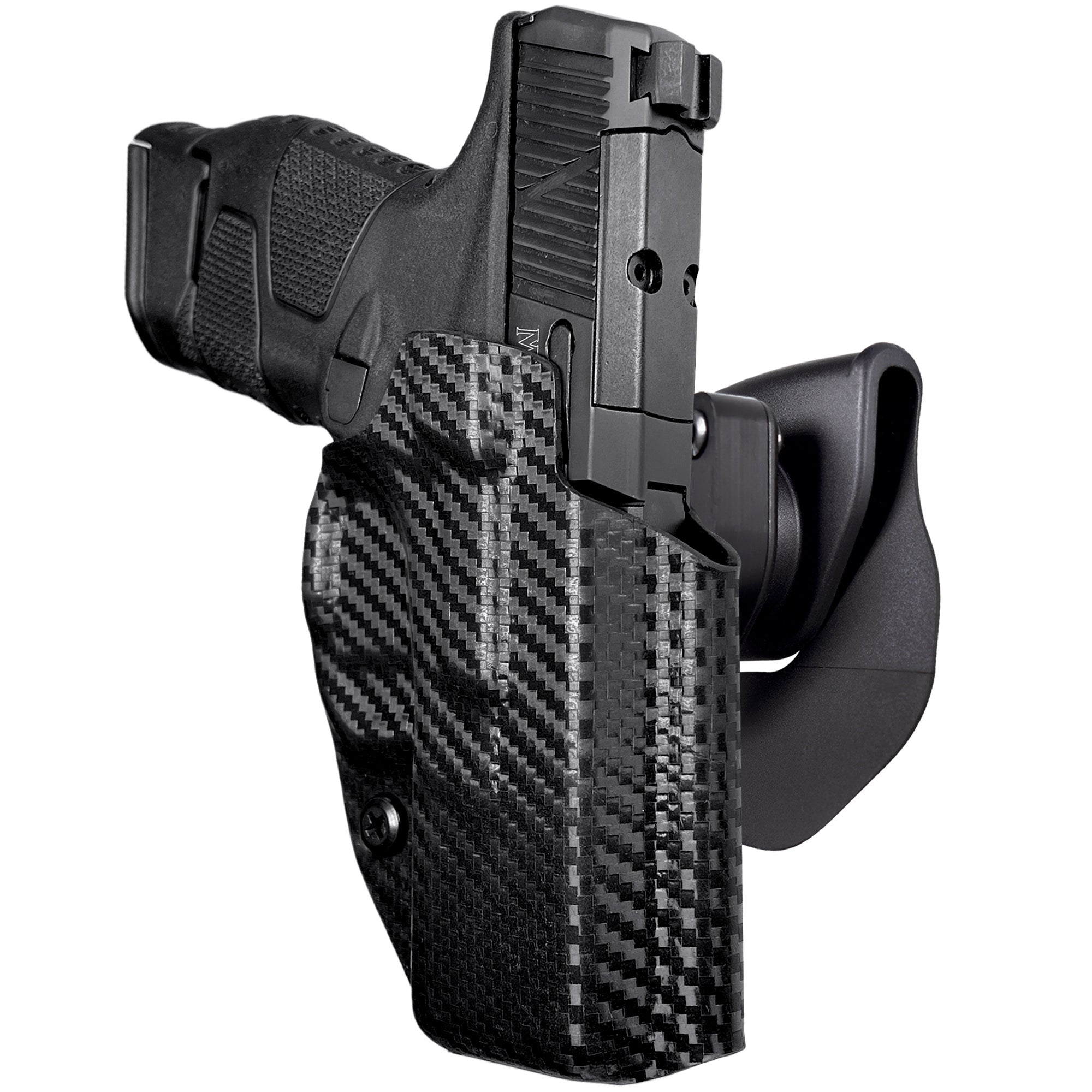 OWB Quick Release Paddle Holster in Carbon Fiber