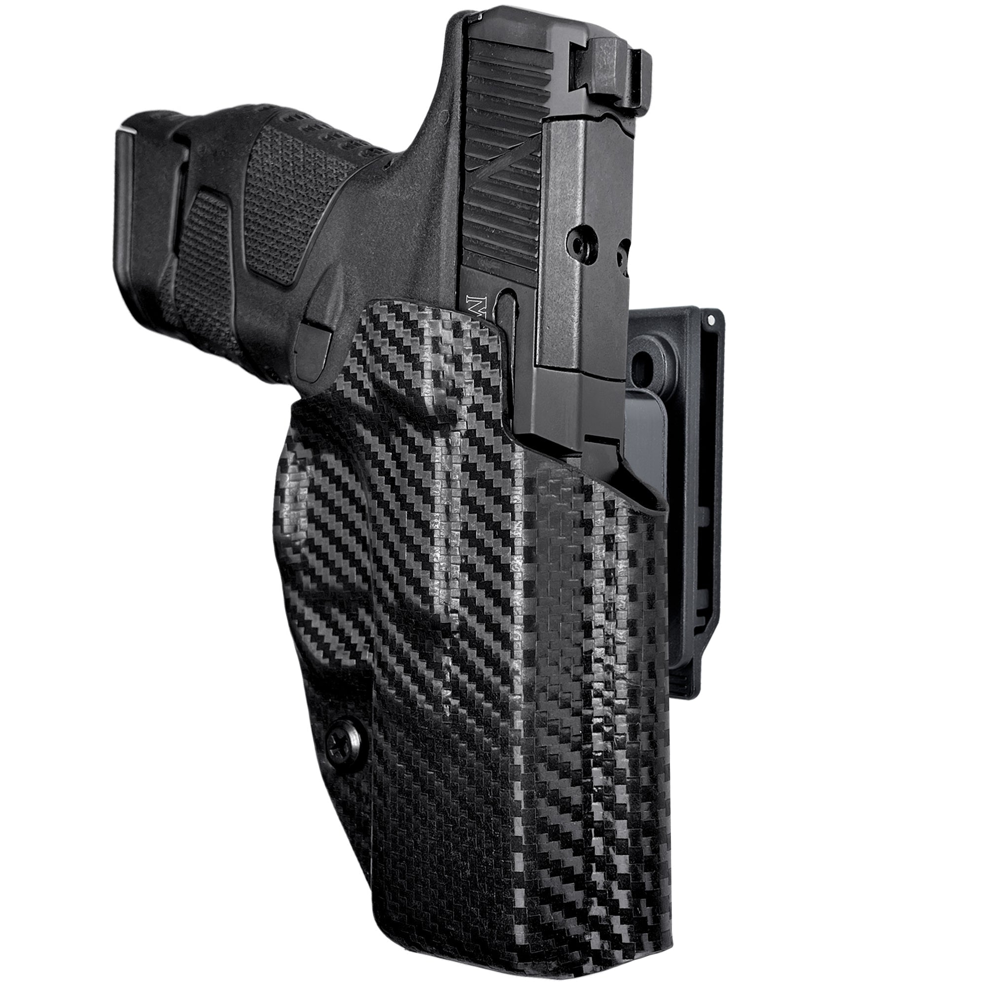 OWB Quick Release IDPA Holster in Carbon Fiber
