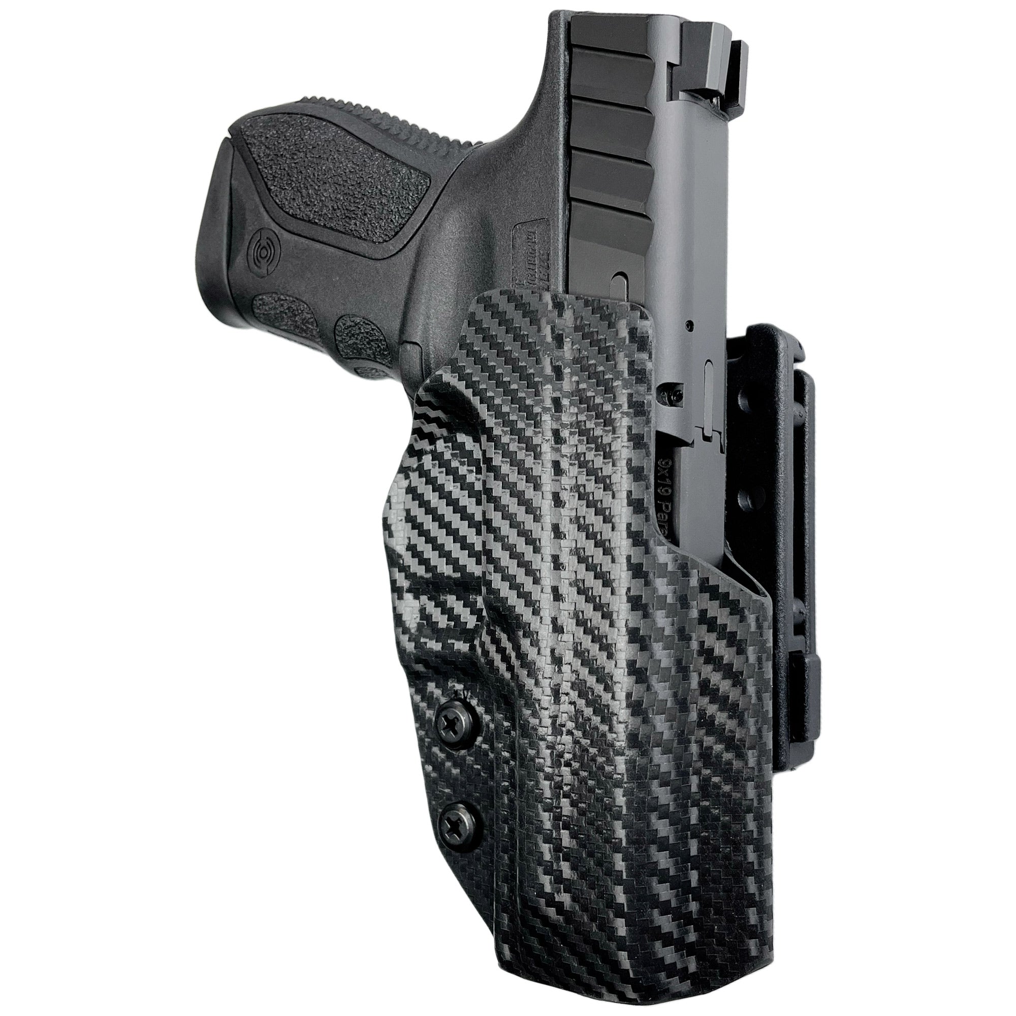 TEGE Tactical Holster Fits Stoeger STR 9 9C, Zastava EZ9 CZ99, Tara TM-9 - Black Polymer Right Hand