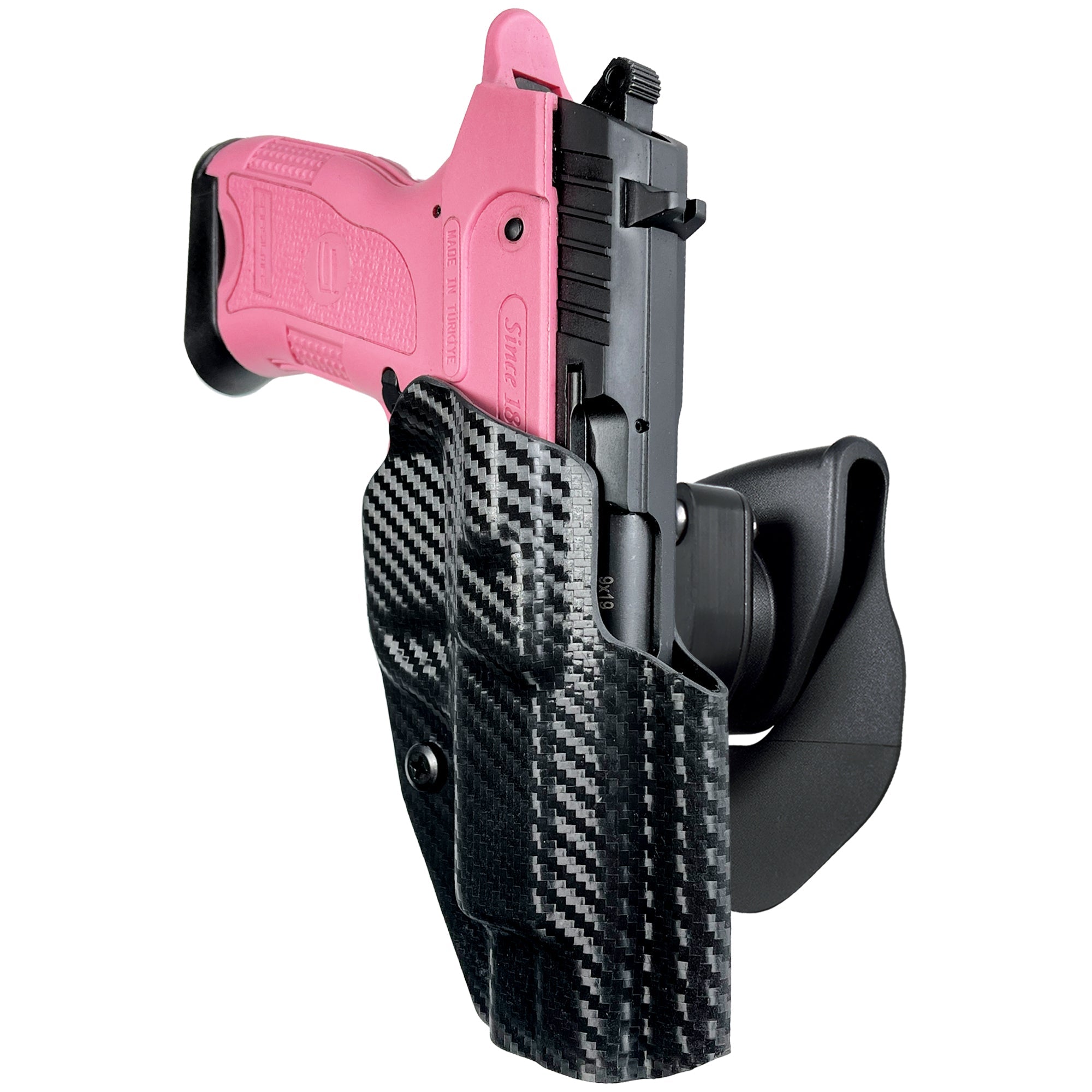 OWB Quick Release Paddle Holster in Carbon Fiber