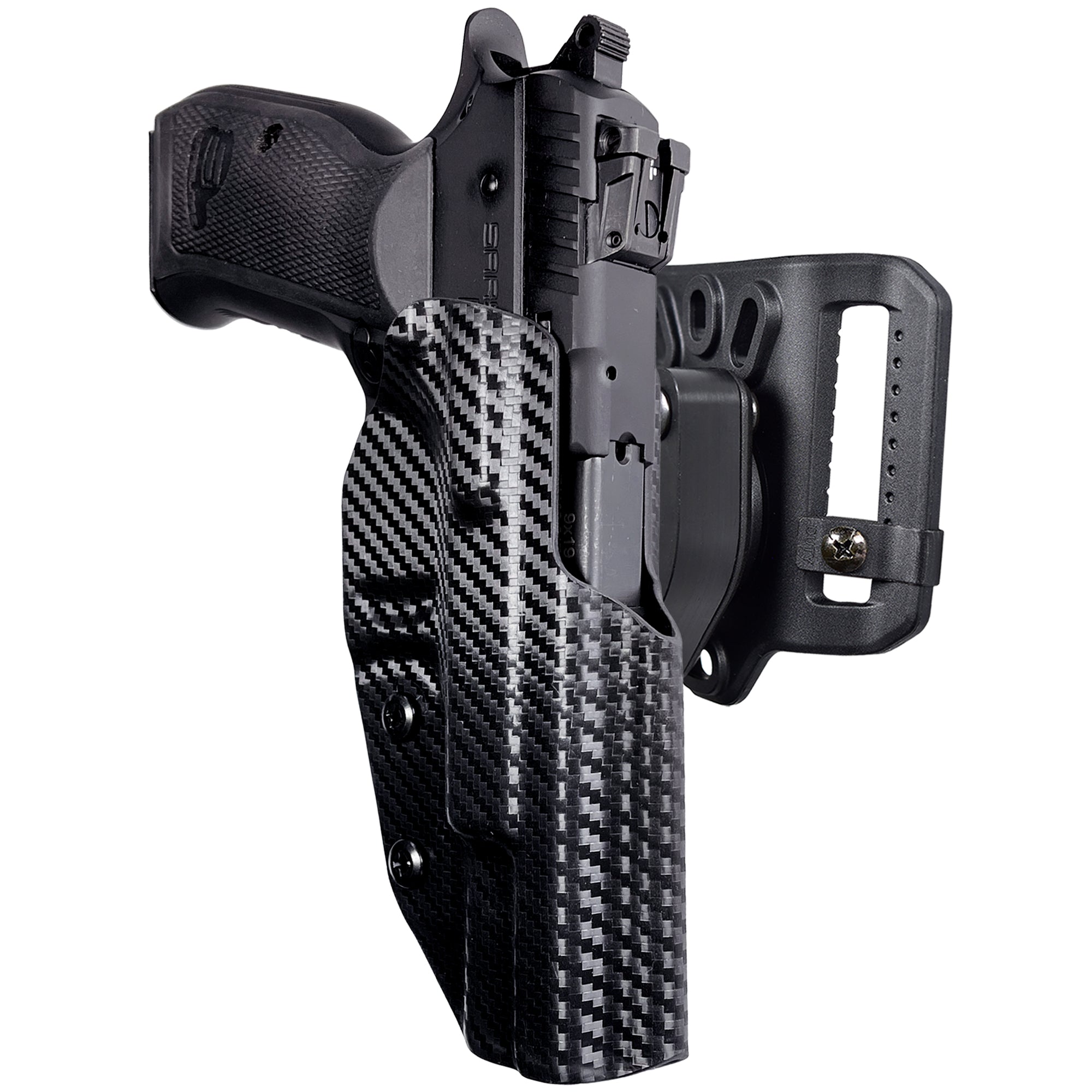 Quick Release Belt Loop Holster in Carbon Fiber