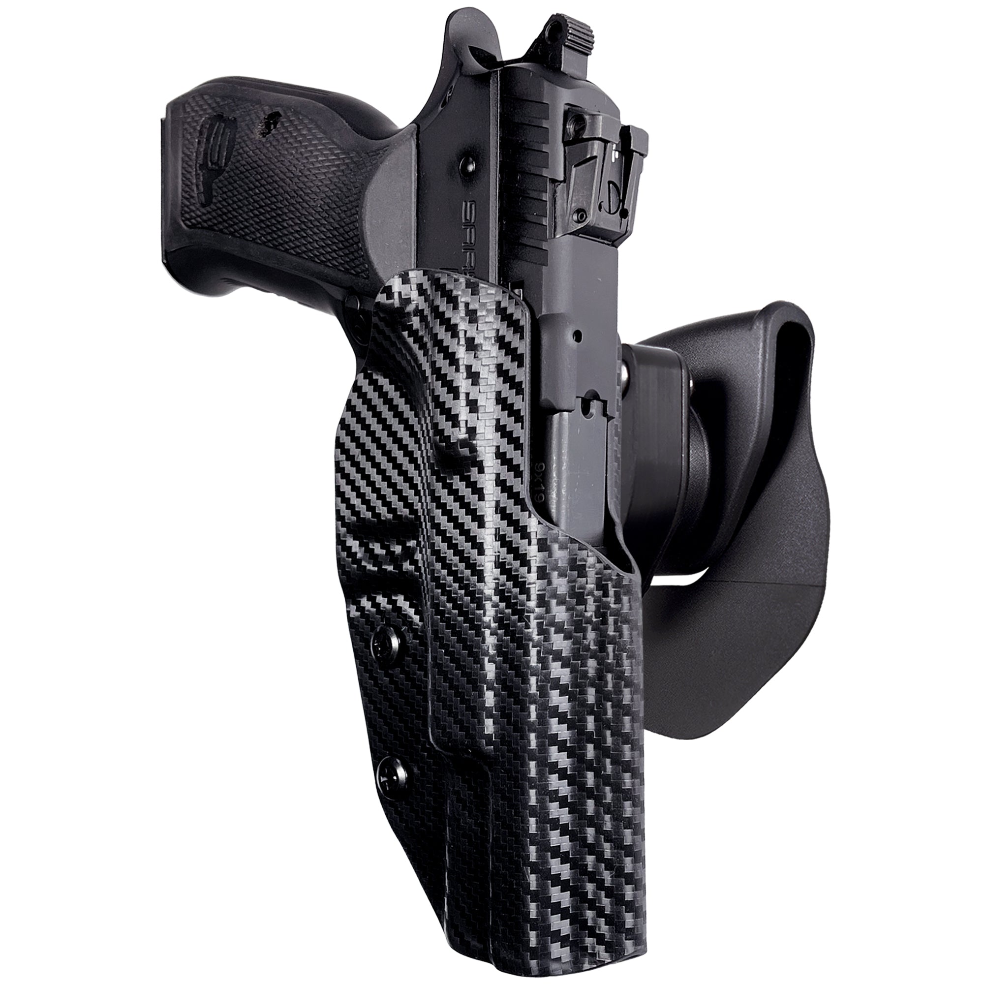 OWB Quick Release Paddle Holster in Carbon Fiber