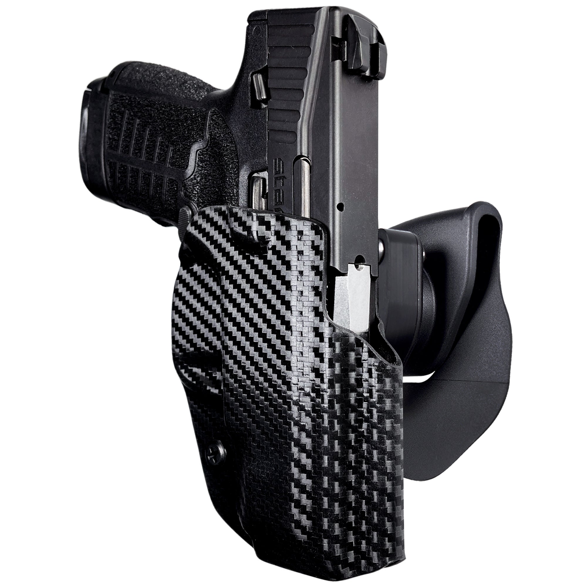 OWB Quick Release Paddle Holster in Carbon Fiber