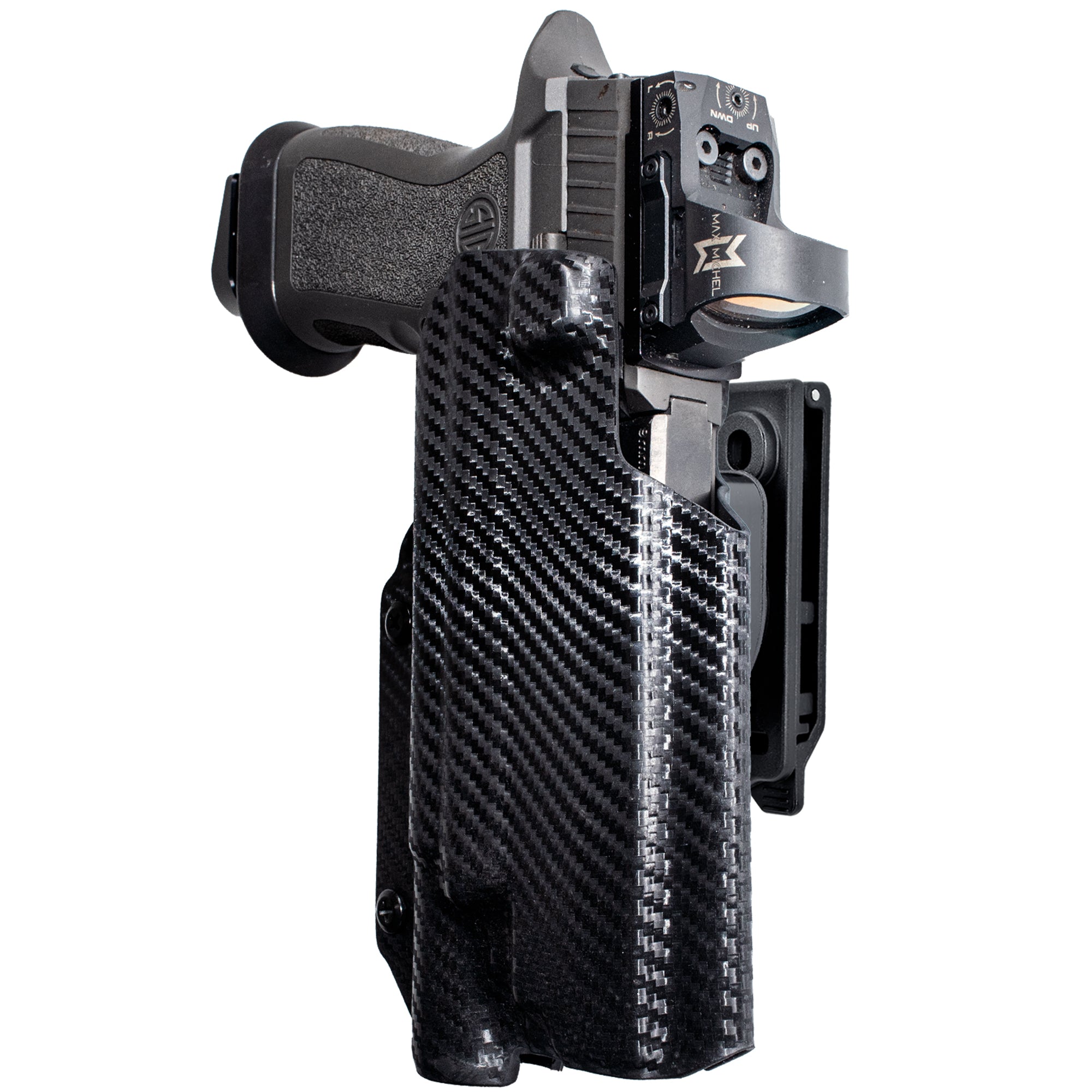 OWB Quick Release IDPA Holster in Carbon Fiber