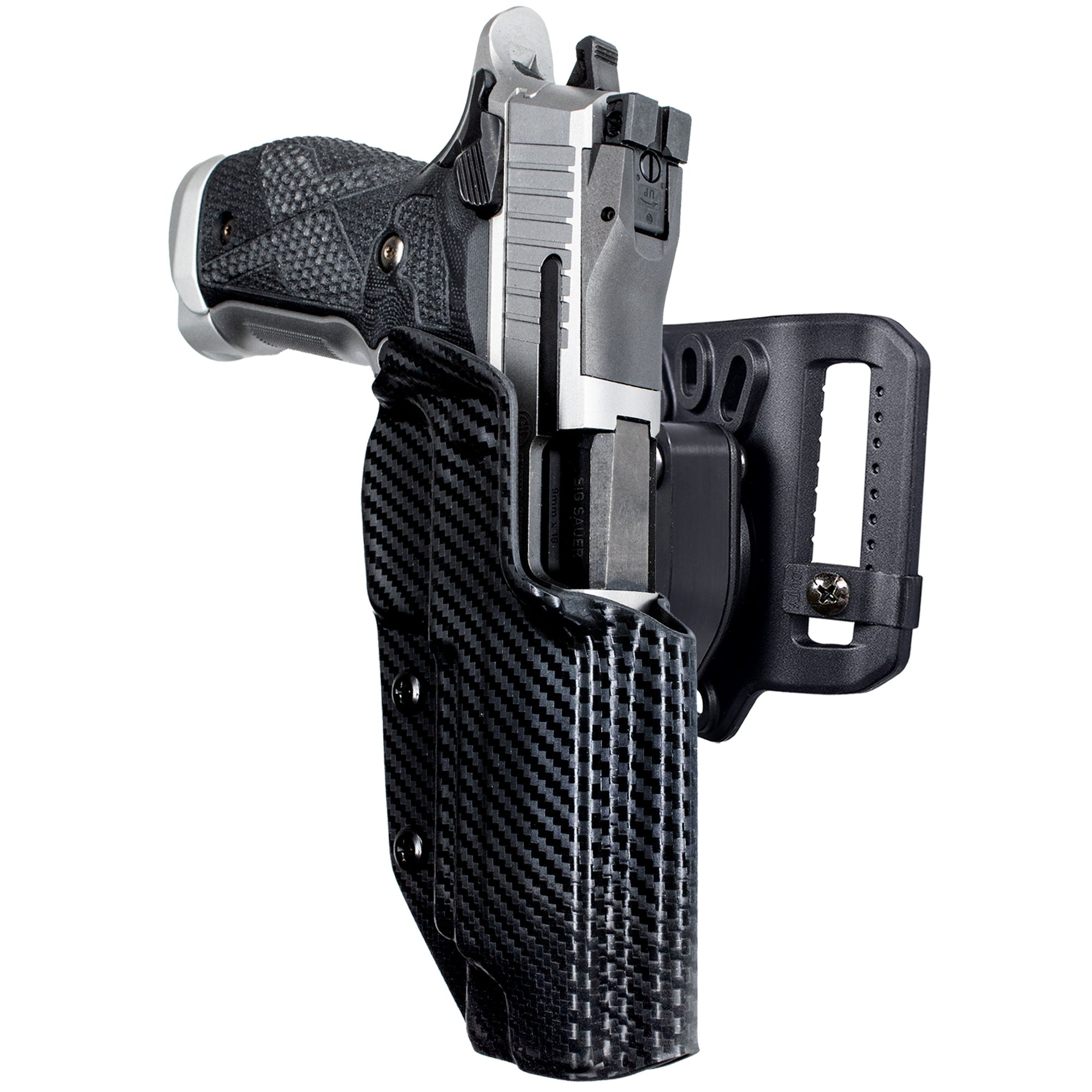 Quick Release Belt Loop Holster in Carbon Fiber