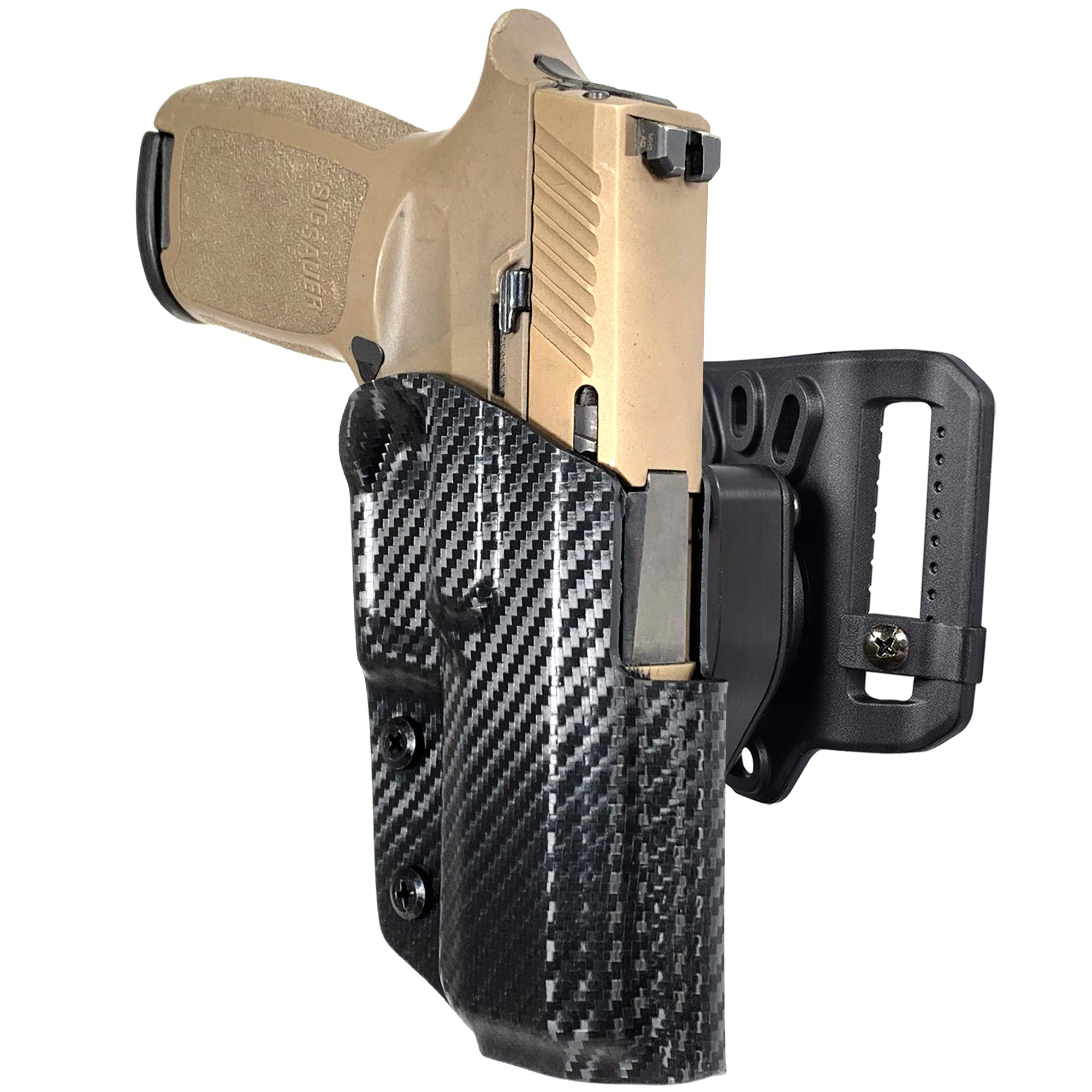 Quick Release Belt Loop Holster in Carbon Fiber